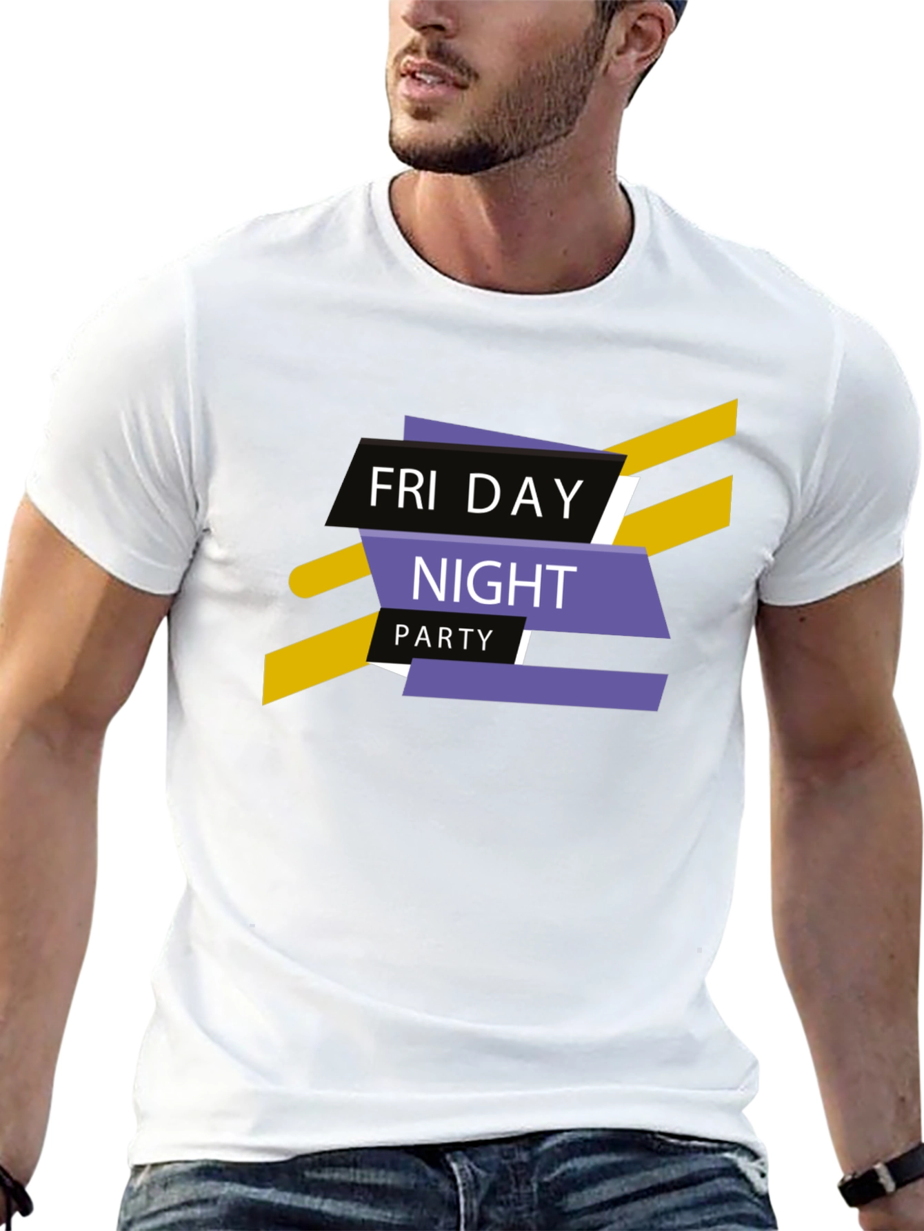 Friday Night Party Graphic Tee - Stylish Black T-Shirt