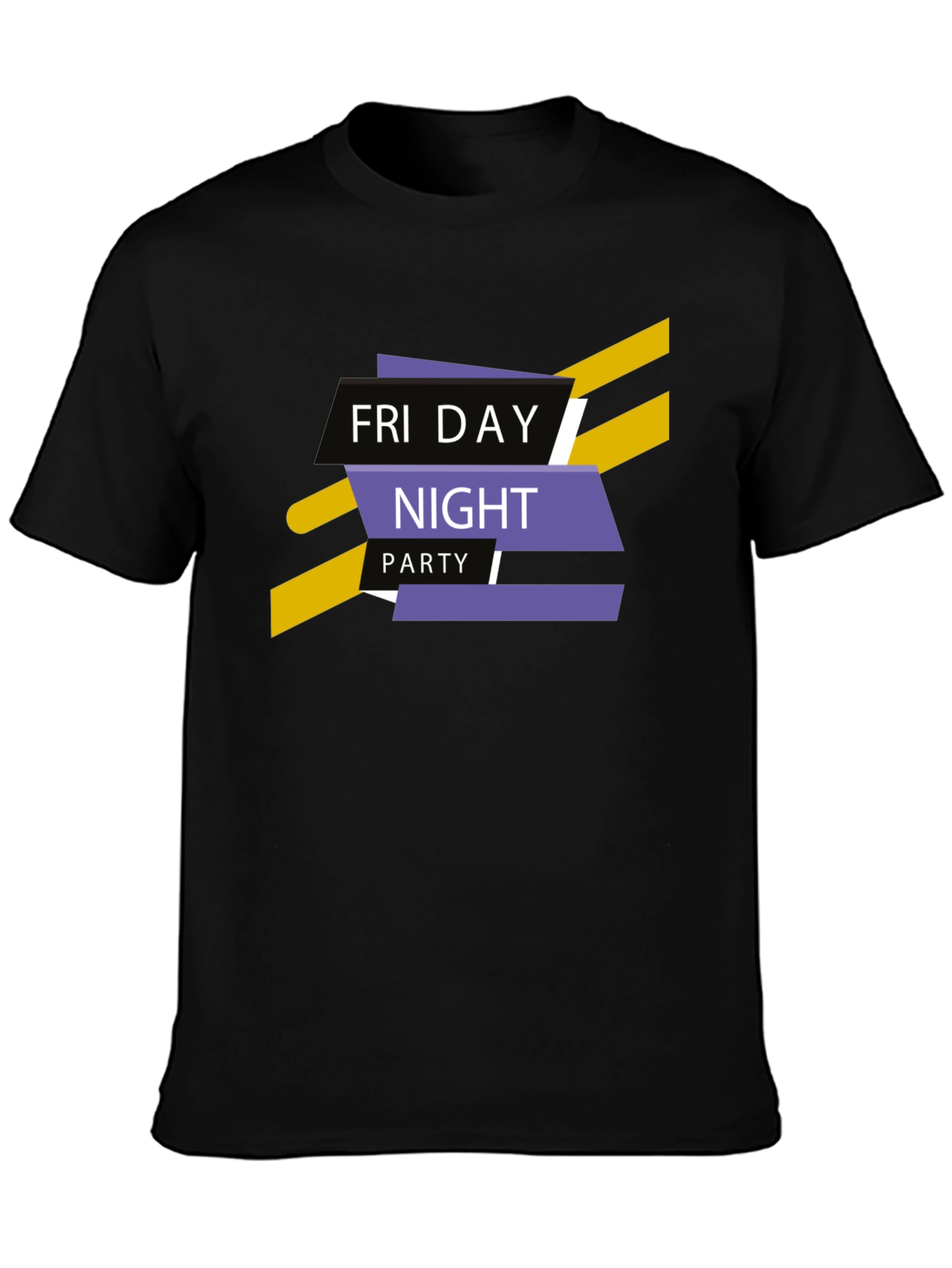 Friday Night Party Graphic Tee - Stylish Black T-Shirt