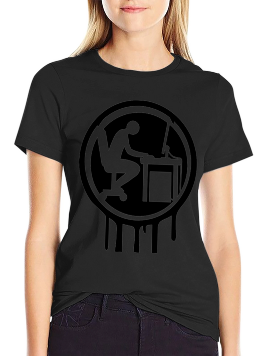 Coder Drip Tee - Programmer Silhouette Graphic Black T-Shirt