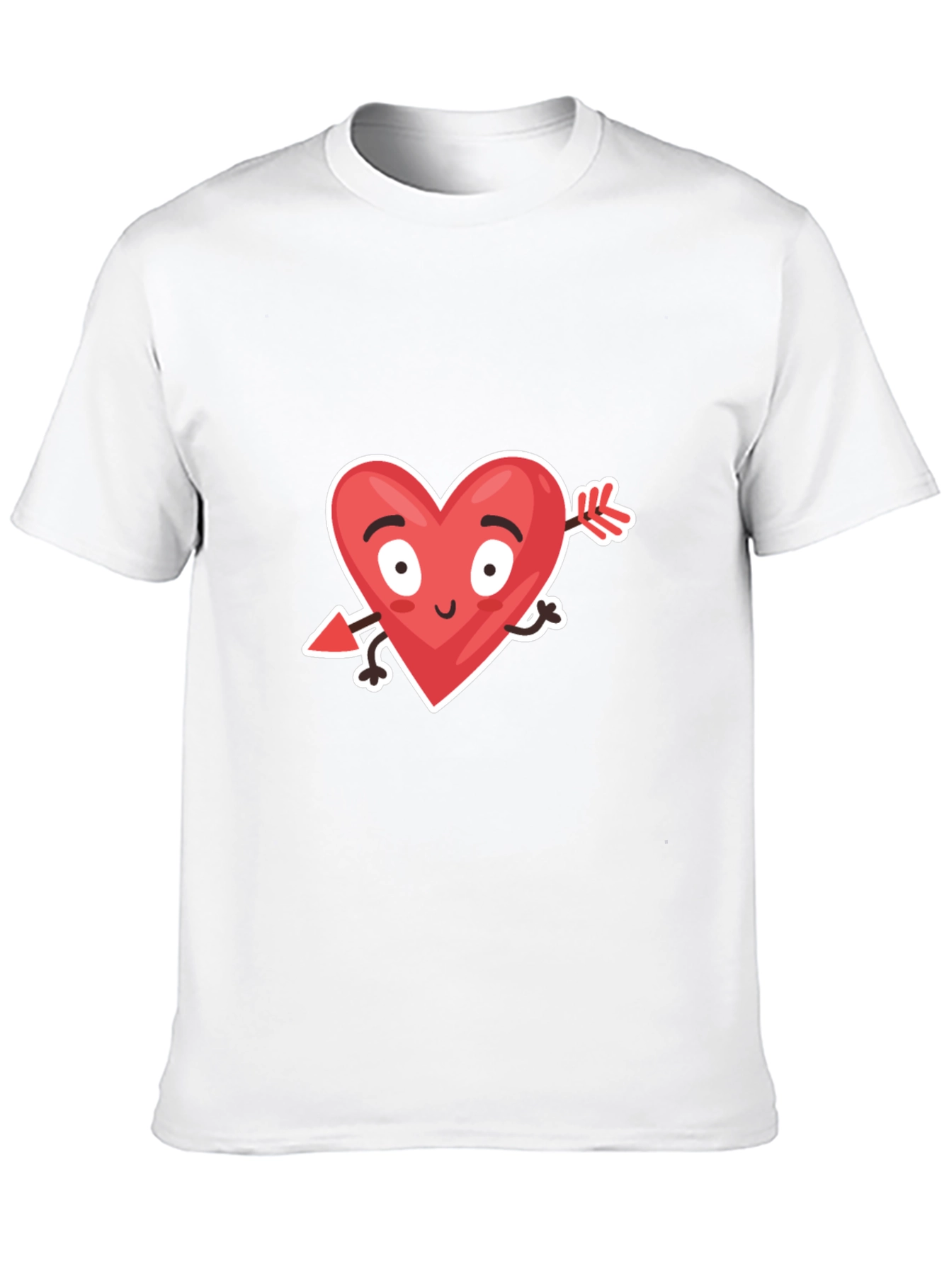 Funny Valentines Day Heart Arrow Black T-Shirt
