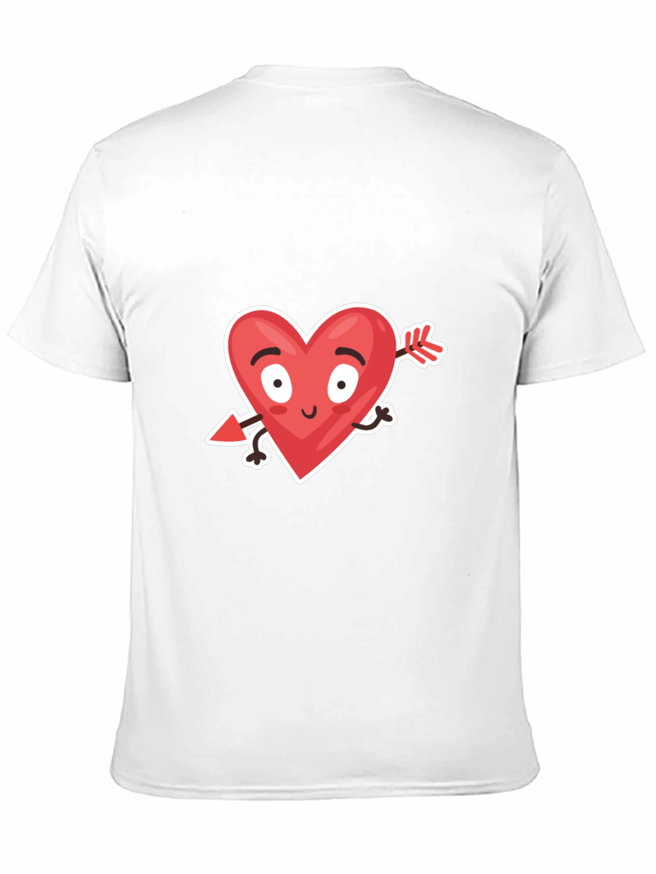Funny Valentines Day Heart Arrow Black T-Shirt