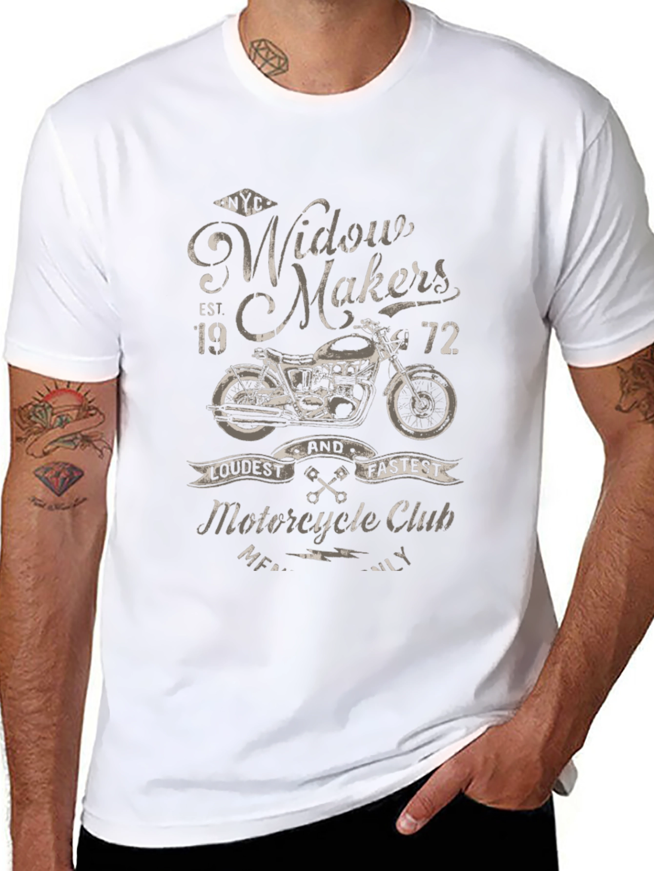 Widow Makers Motorcycle Club Graphic T-Shirt