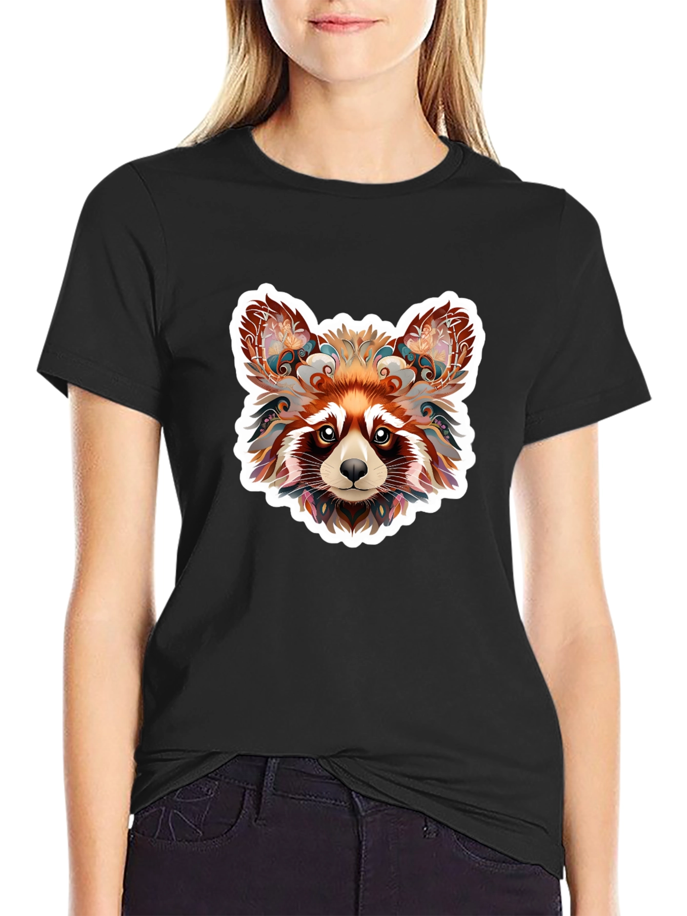 Red Panda Graphic Tee - Stylish Animal Print Shirt