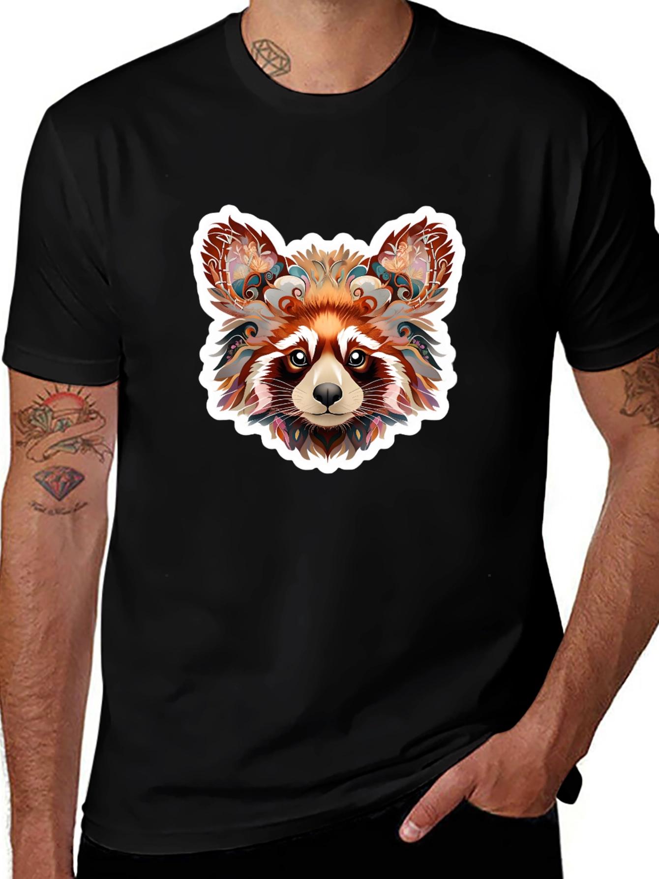 Red Panda Graphic Tee - Stylish Animal Print Shirt