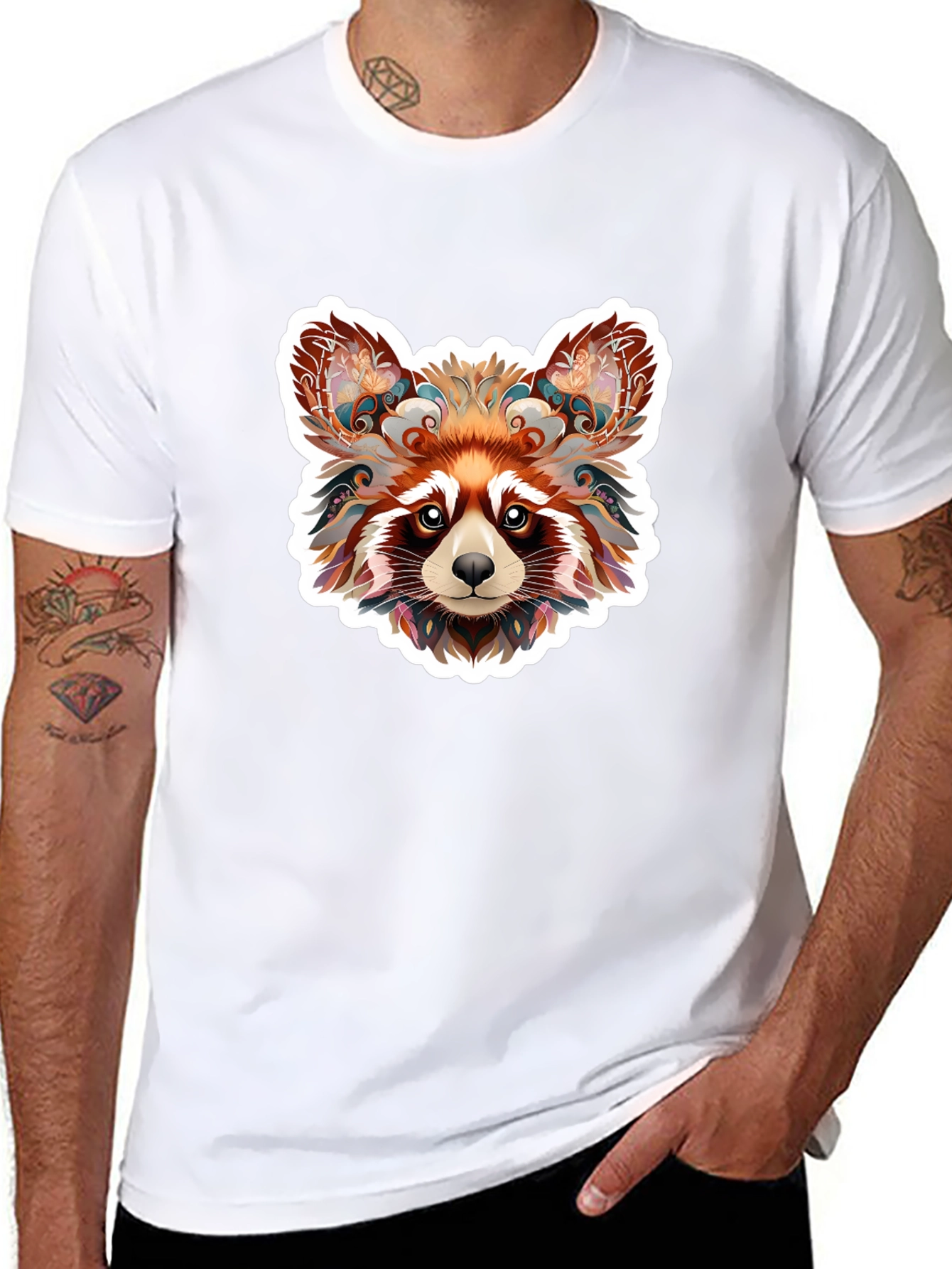 Red Panda Graphic Tee - Stylish Animal Print Shirt