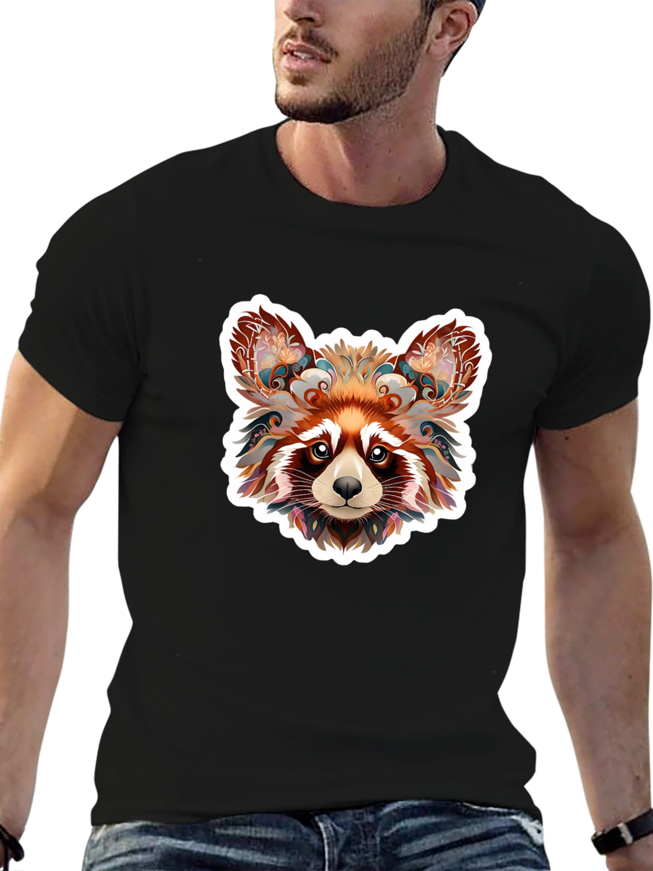 Red Panda Graphic Tee - Stylish Animal Print Shirt
