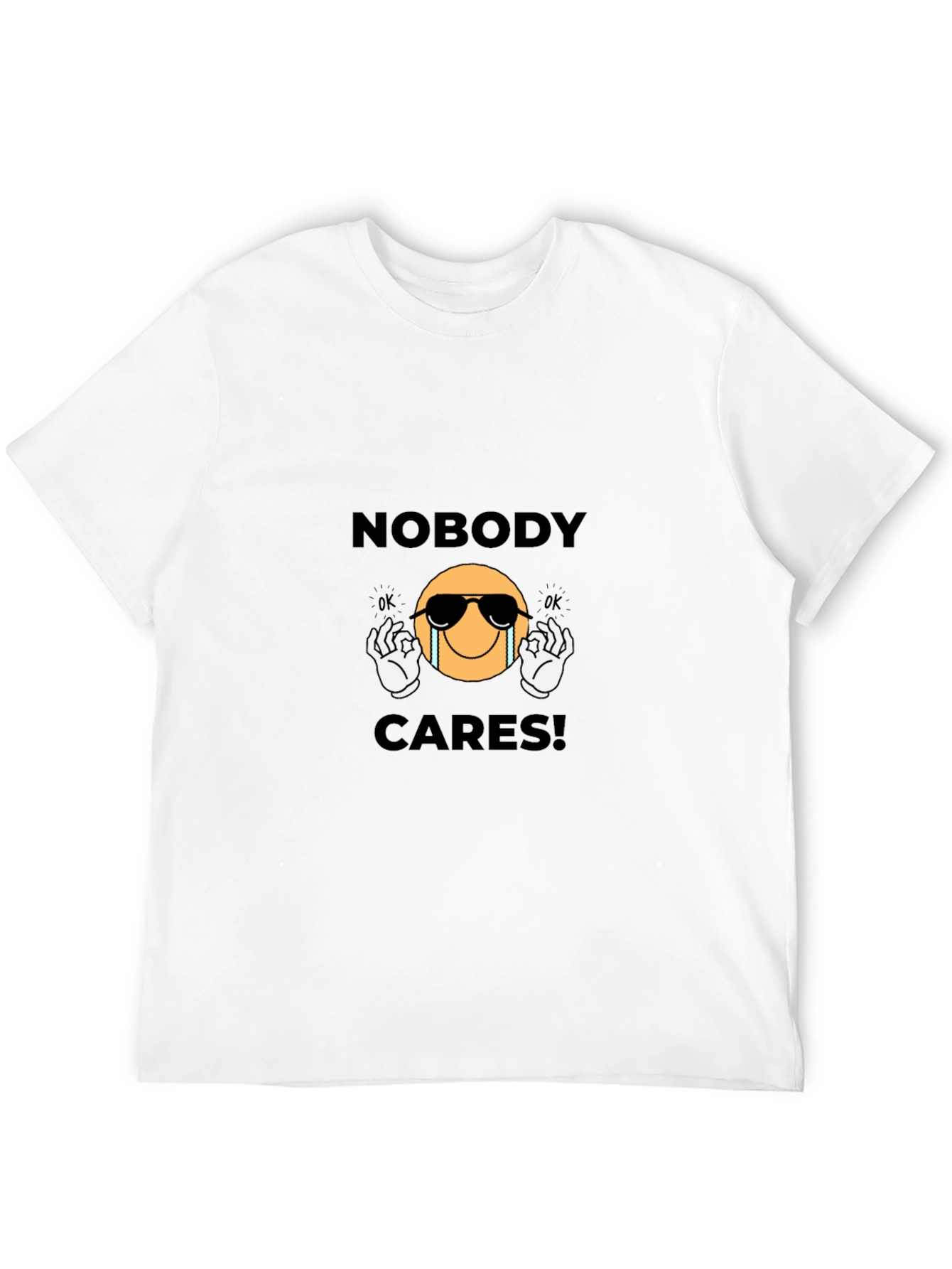 Nobody Cares Graphic T-Shirt - Black