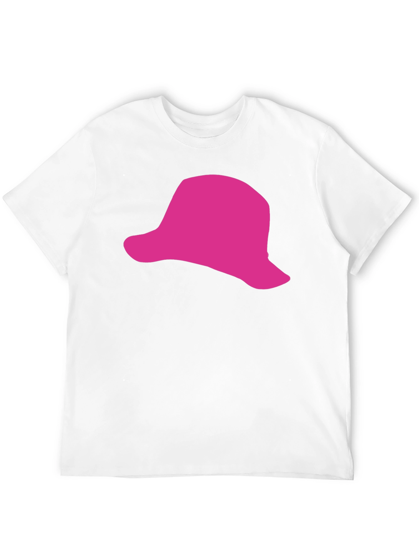 Pink Hat Graphic Black T-Shirt - Casual Style