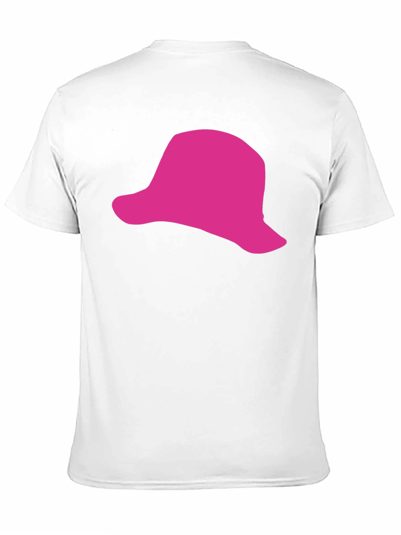 Pink Hat Graphic Black T-Shirt - Casual Style