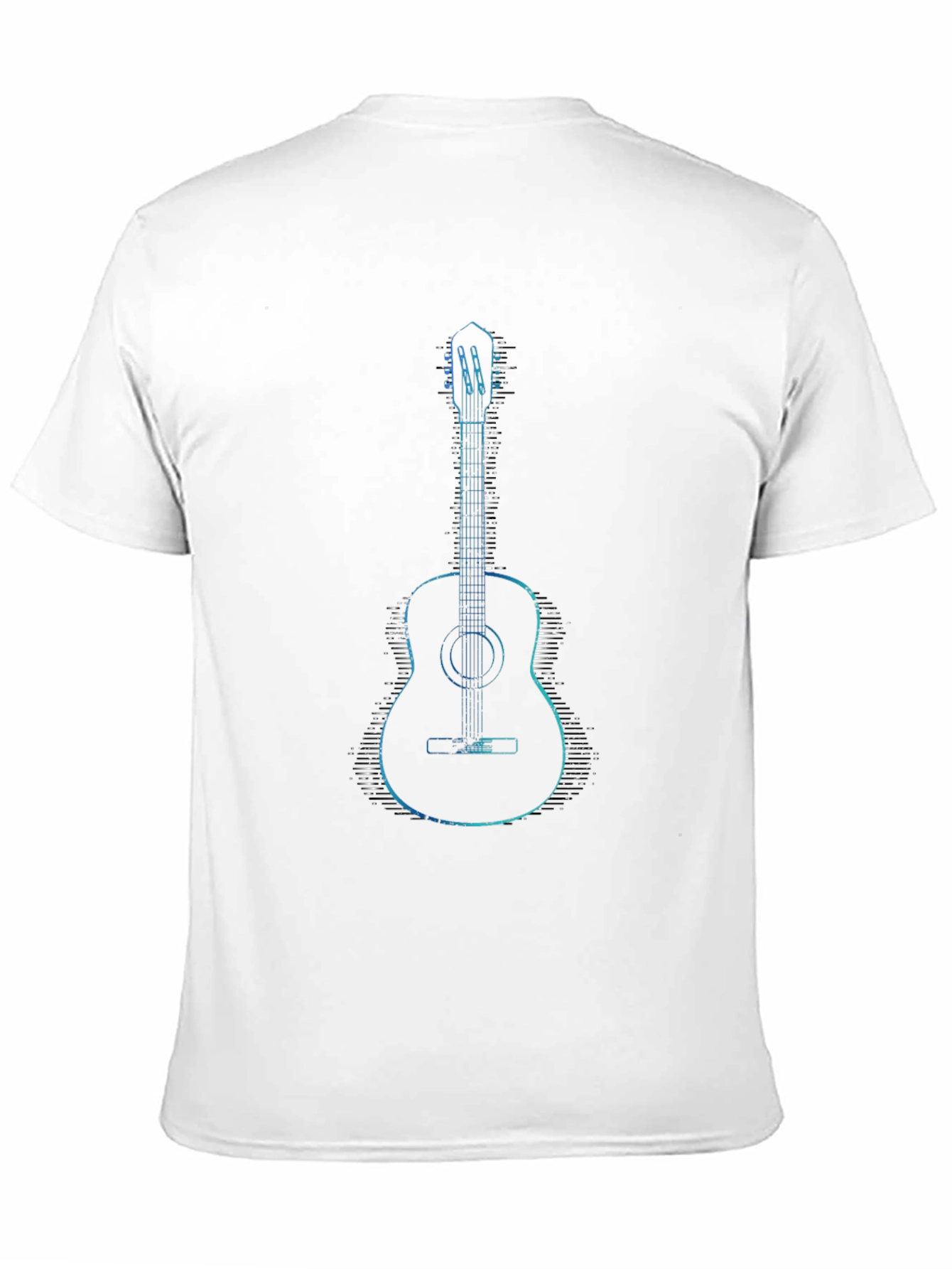 Acoustic Guitar Graphic T-Shirt - Black