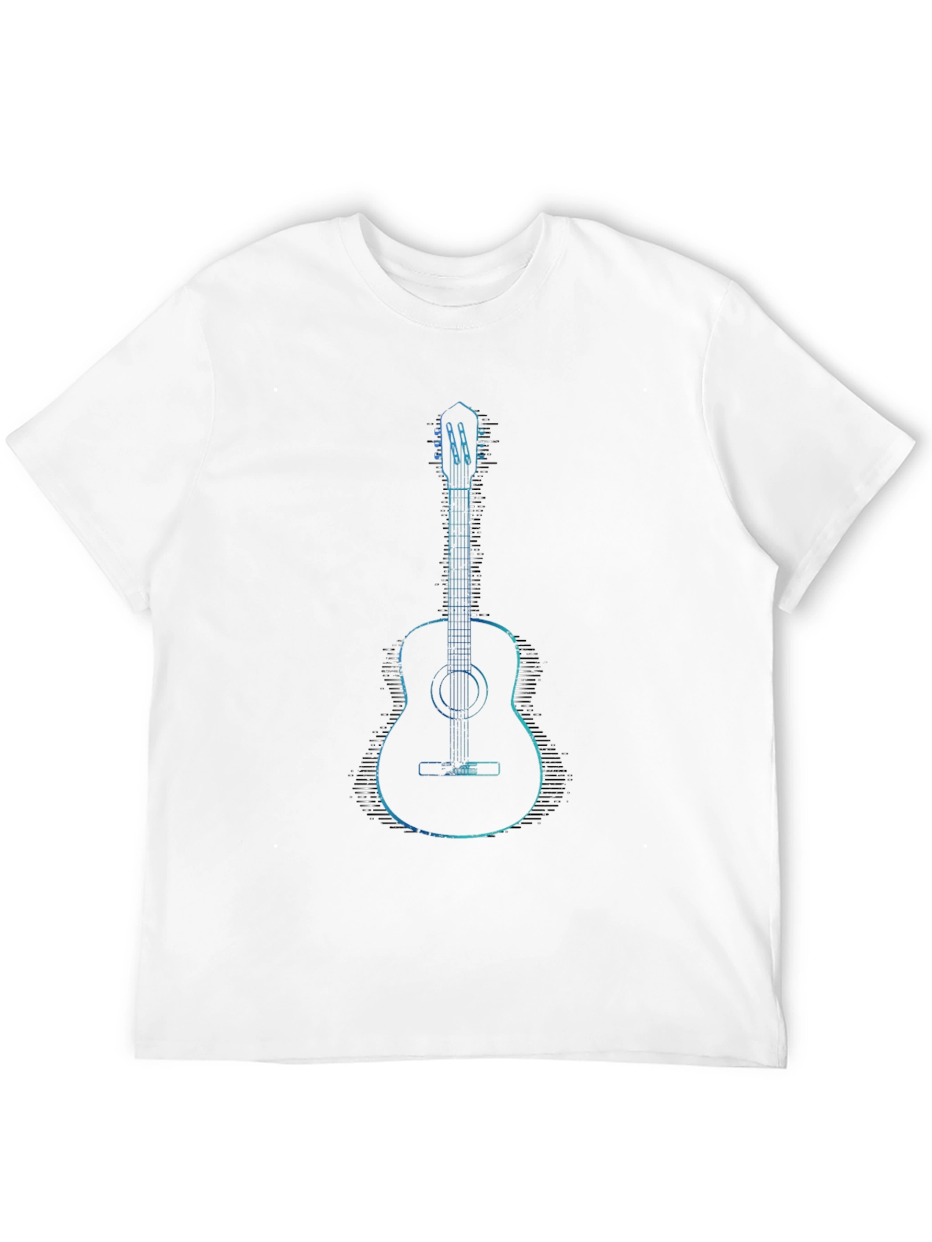 Acoustic Guitar Graphic T-Shirt - Black