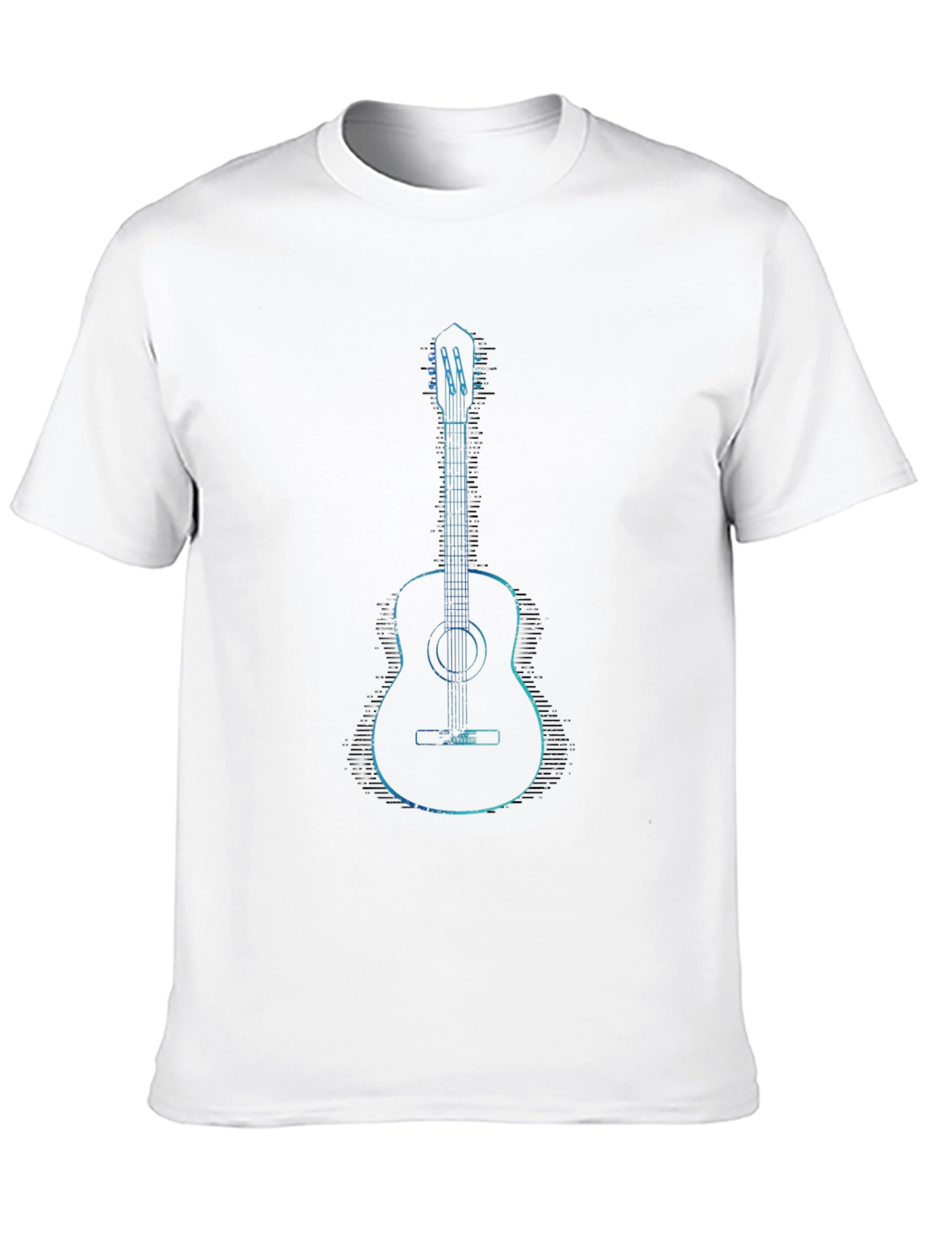Acoustic Guitar Graphic T-Shirt - Black