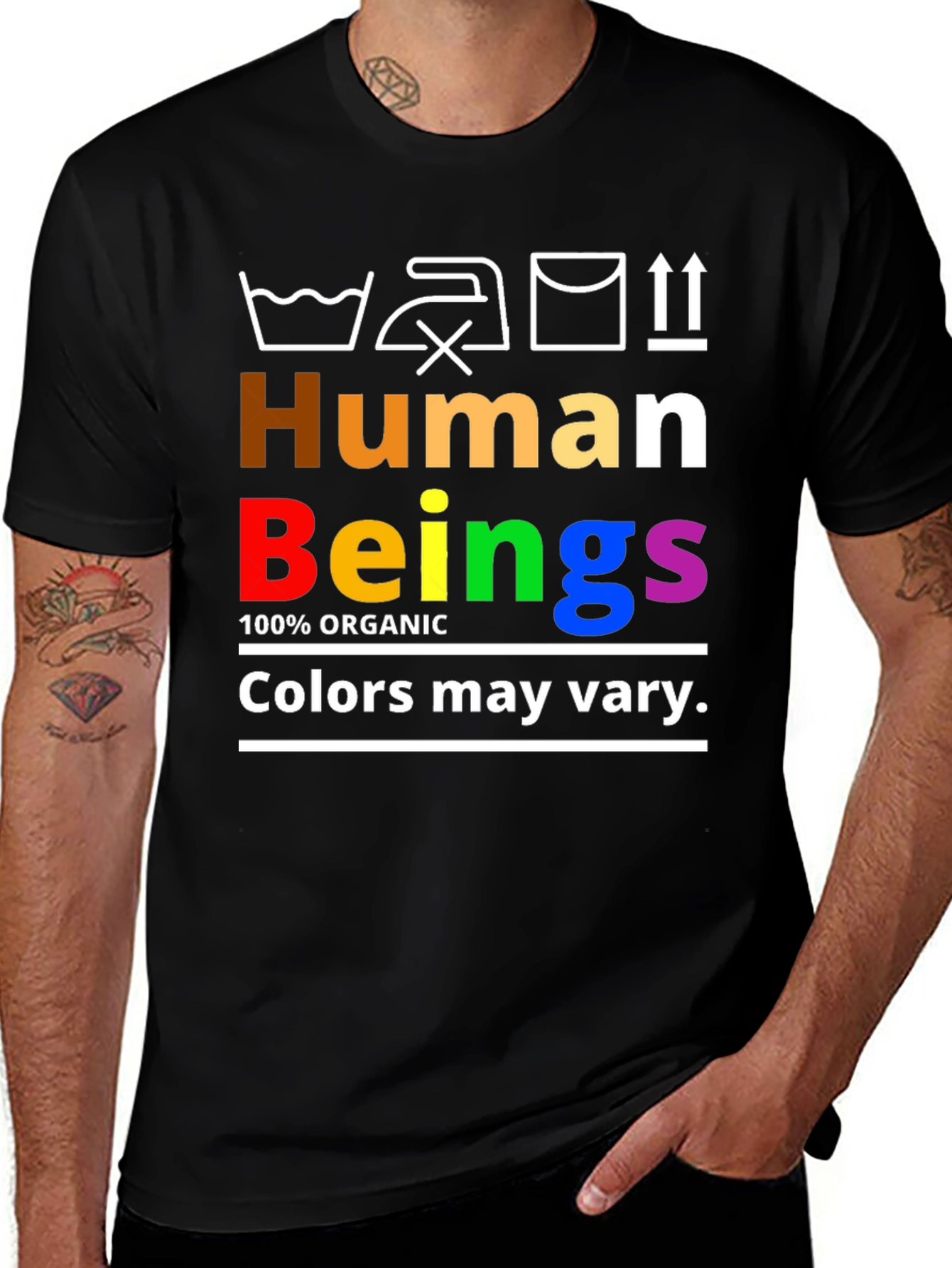 Human Beings Organic Rainbow Pride T-Shirt
