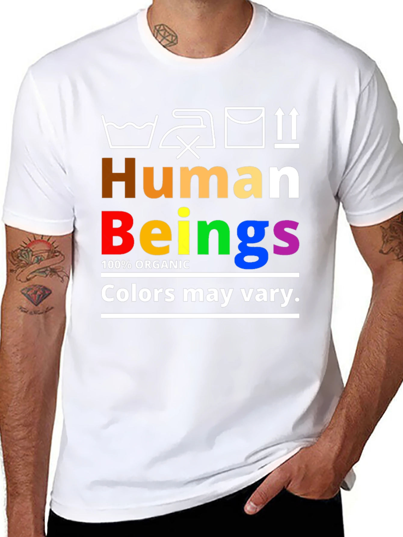 Human Beings Organic Rainbow Pride T-Shirt