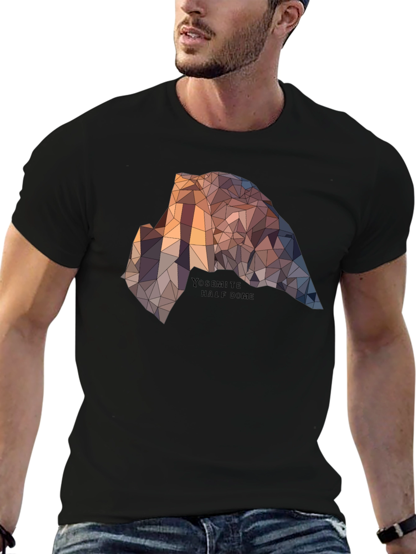 Yosemite Half Dome Graphic Tee - Geometric Design
