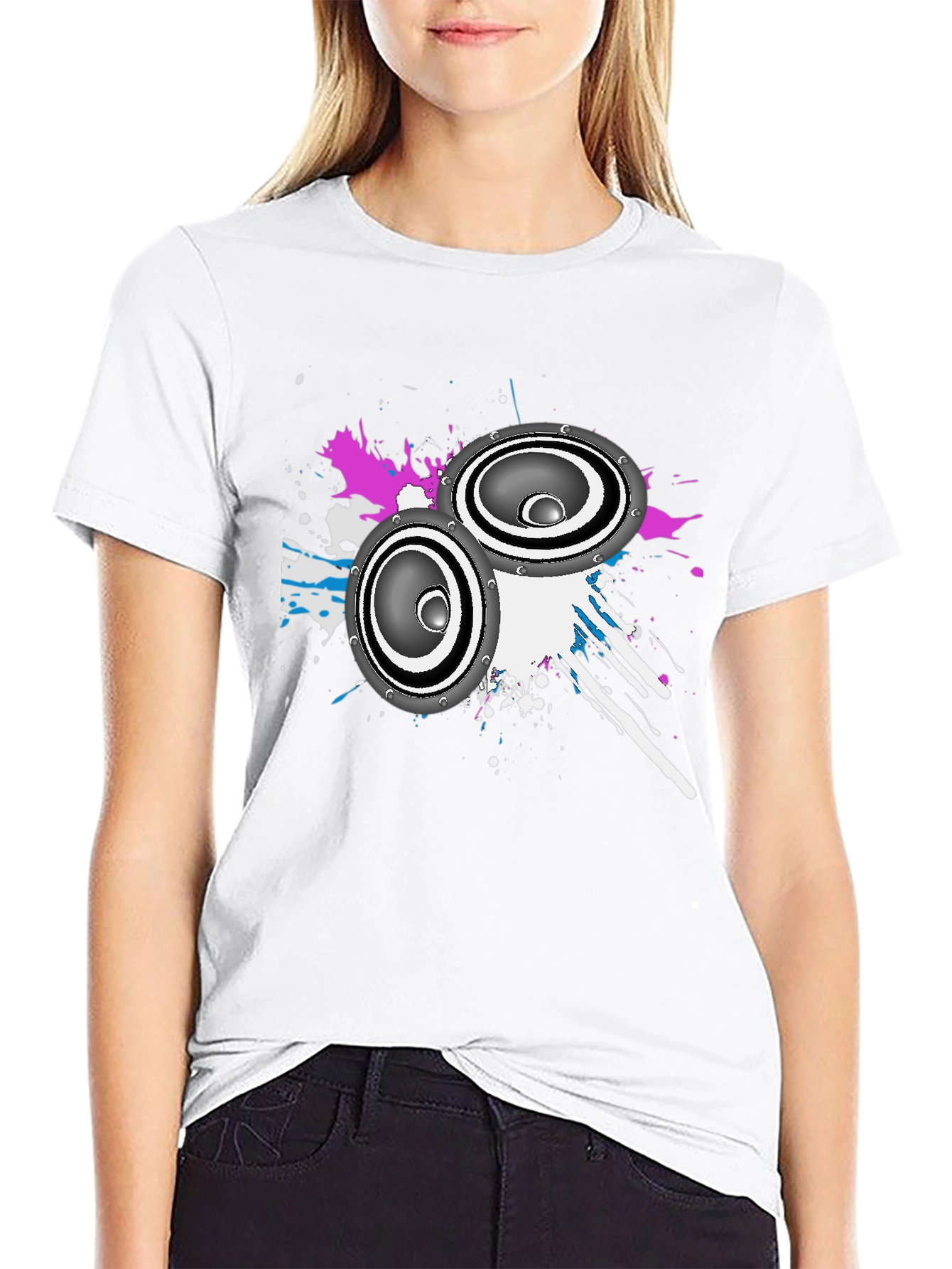Speaker Graphic Black T-Shirt