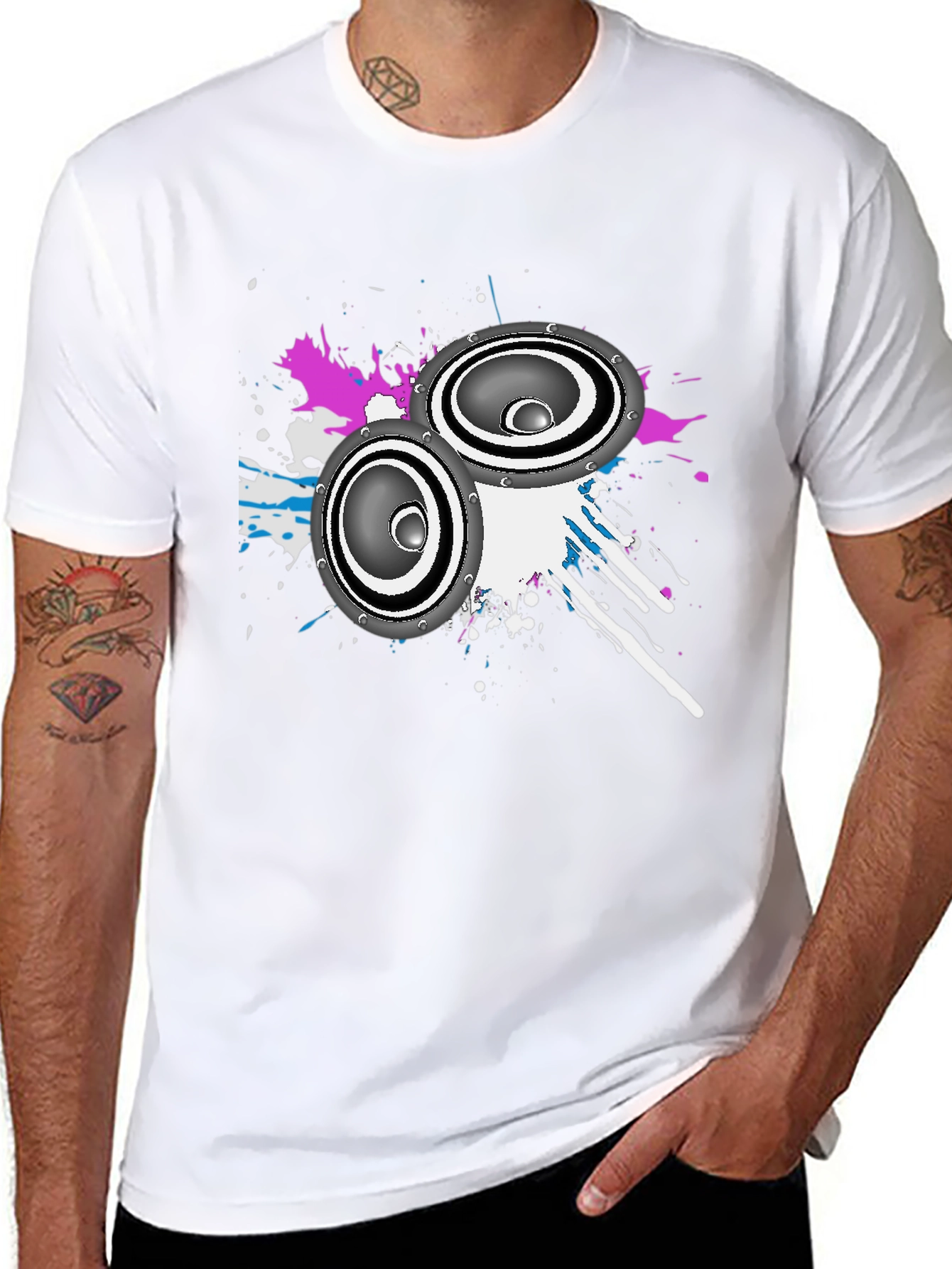 Speaker Graphic Black T-Shirt
