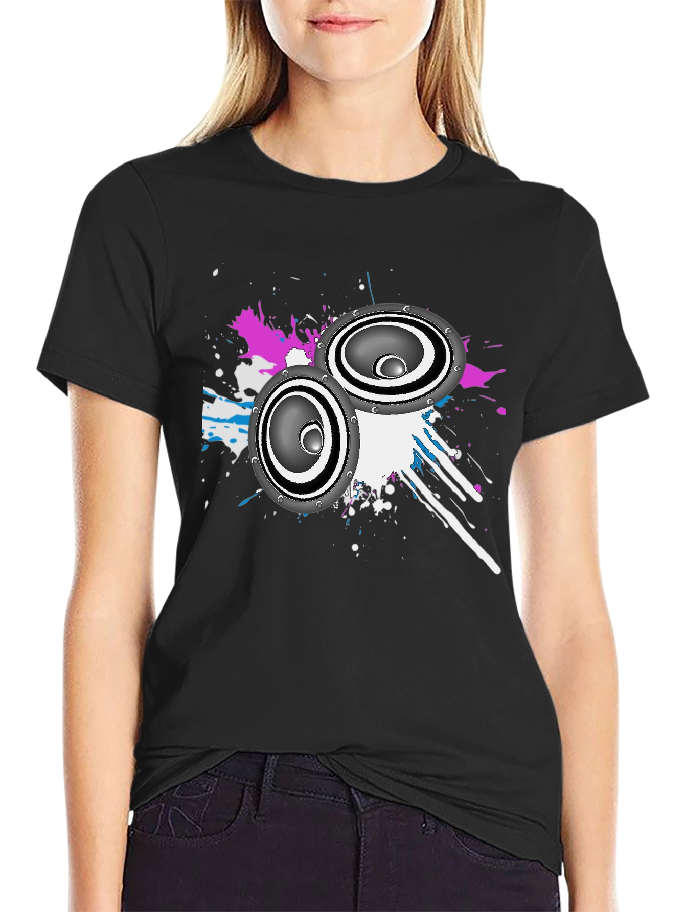 Speaker Graphic Black T-Shirt