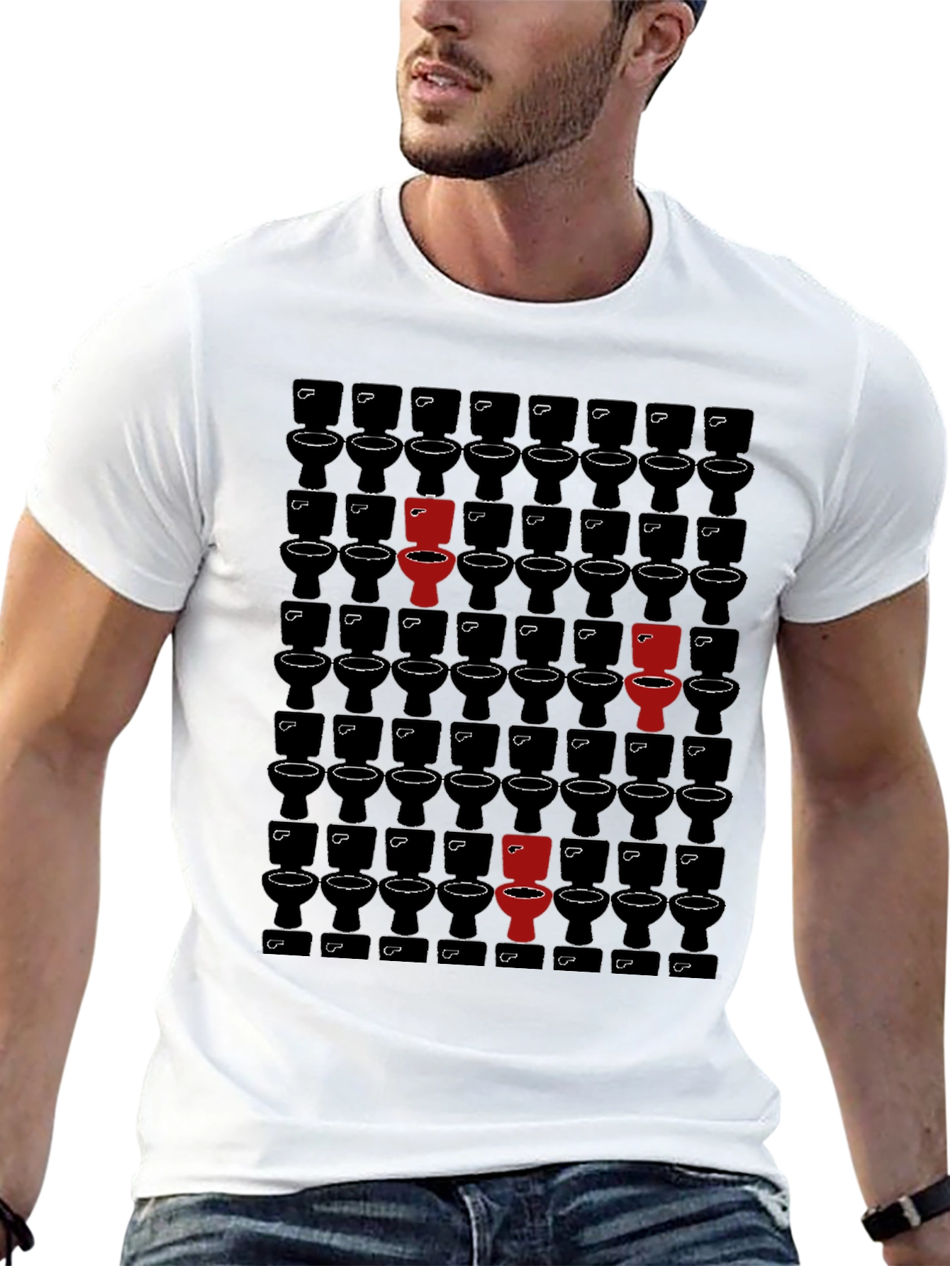 Unique Toilet Pattern T-Shirt