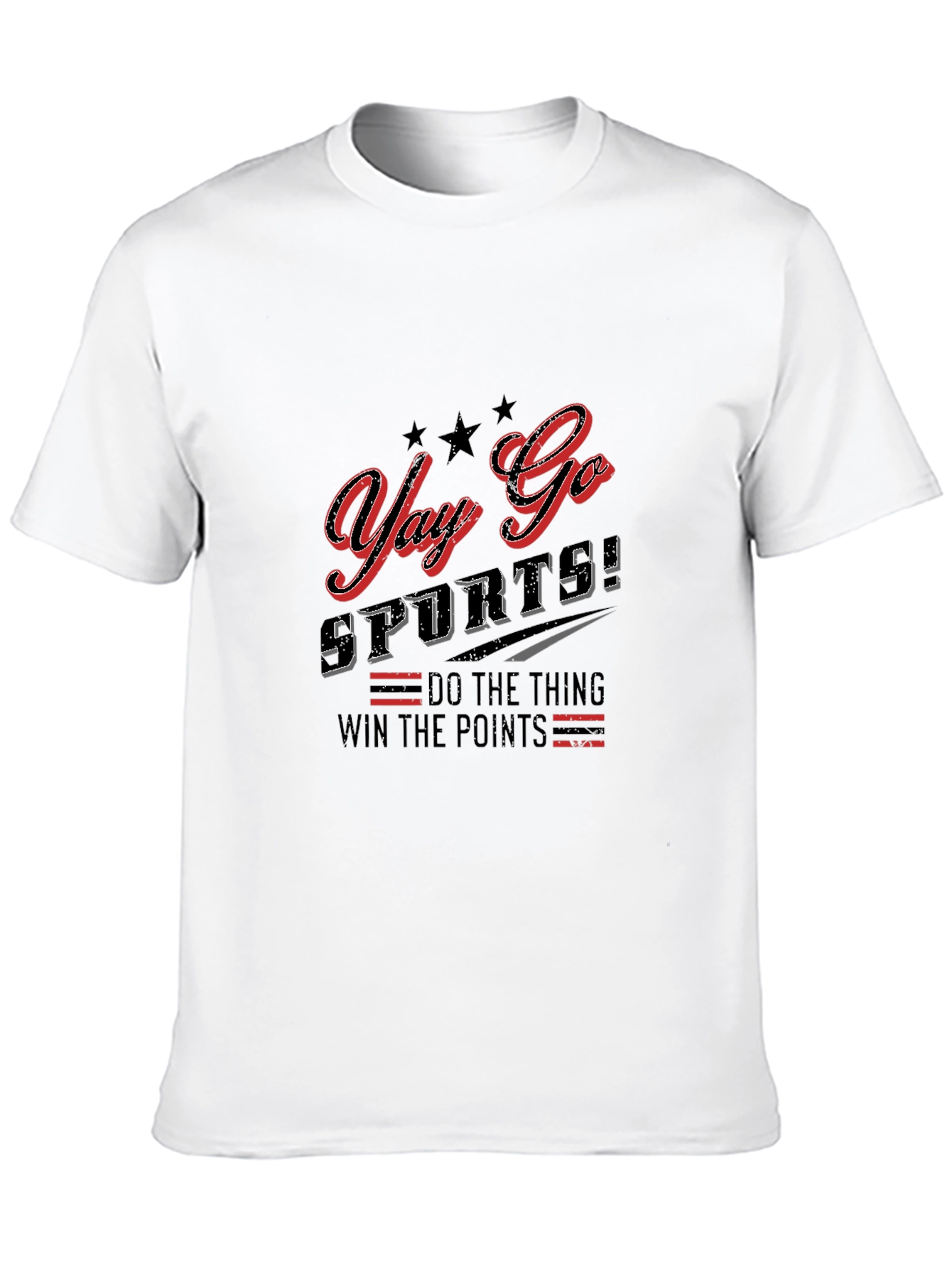 Yay Go Sports! Black Graphic Tee