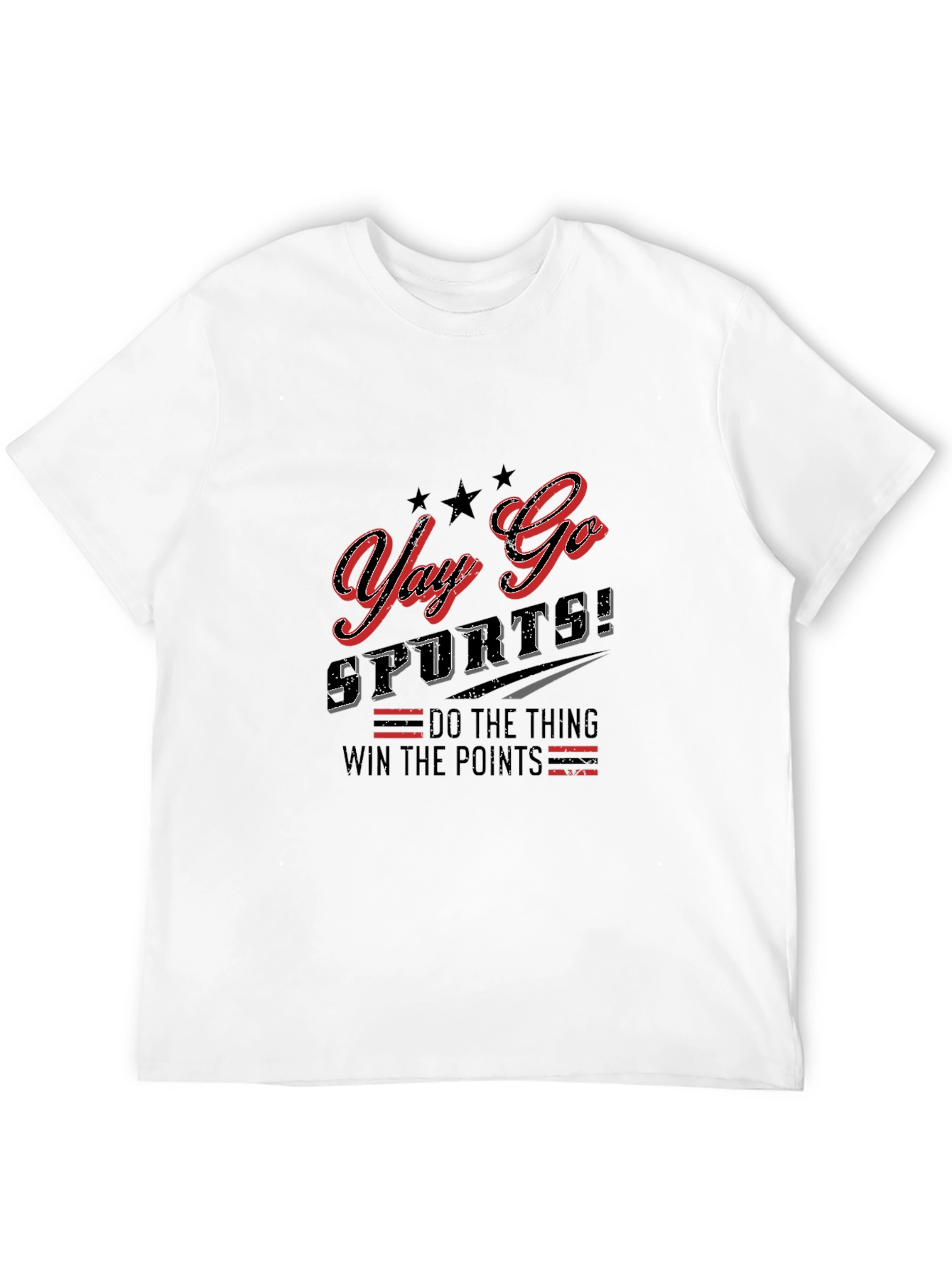 Yay Go Sports! Black Graphic Tee