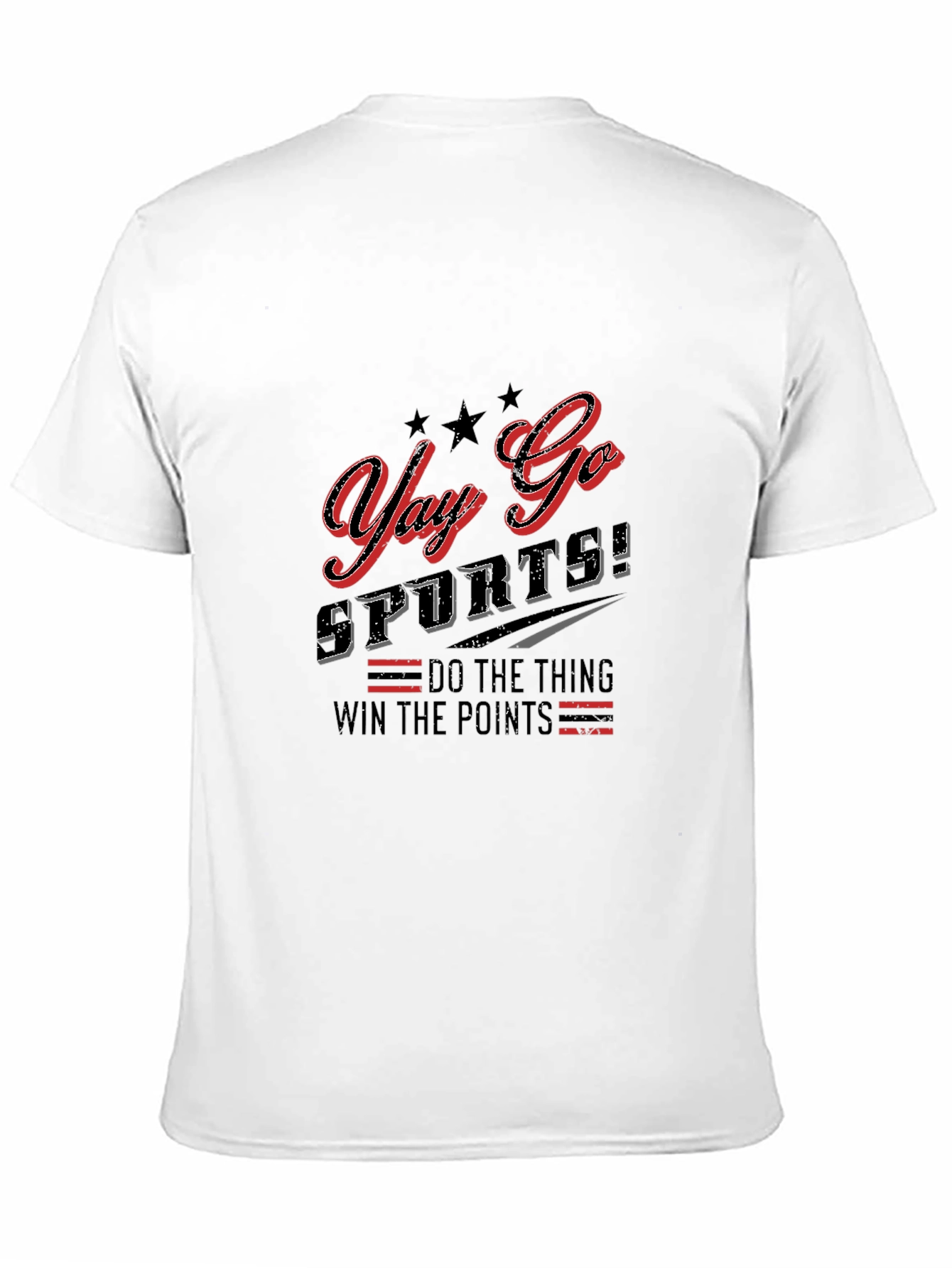 Yay Go Sports! Black Graphic Tee