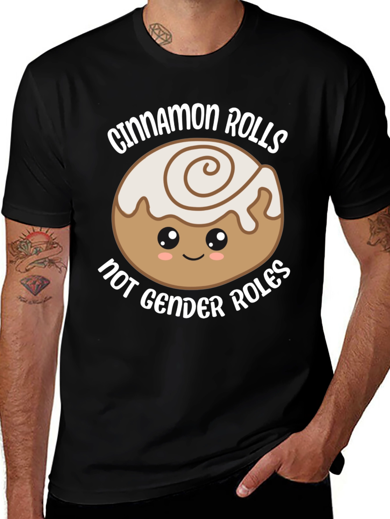 Cinnamon Rolls Not Gender Roles Graphic Tee