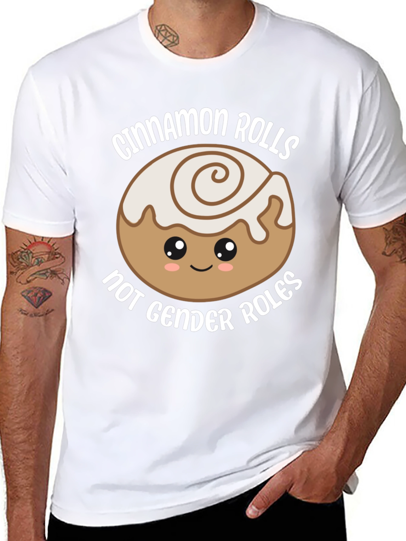 Cinnamon Rolls Not Gender Roles Graphic Tee