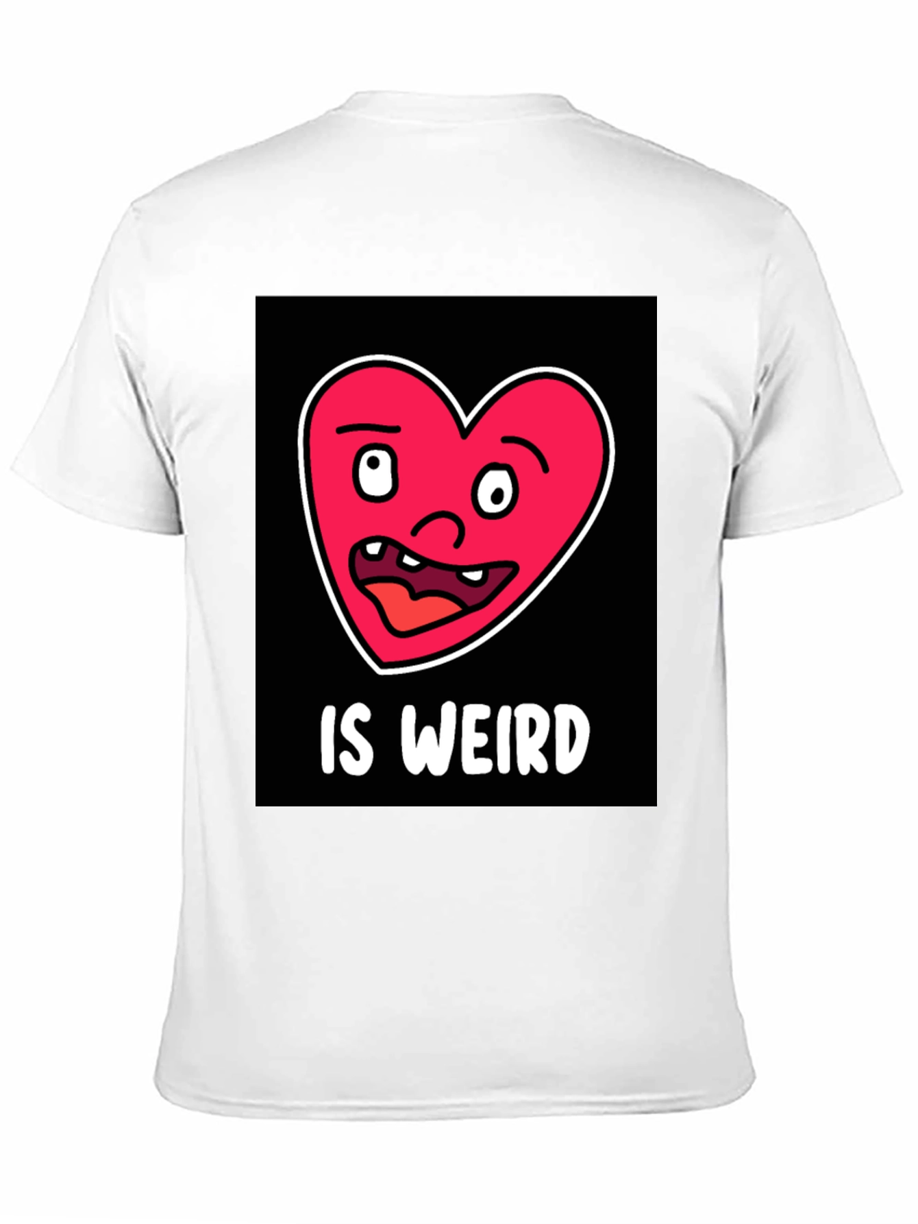 Funny Weird Heart T-Shirt - Black Cotton Tee