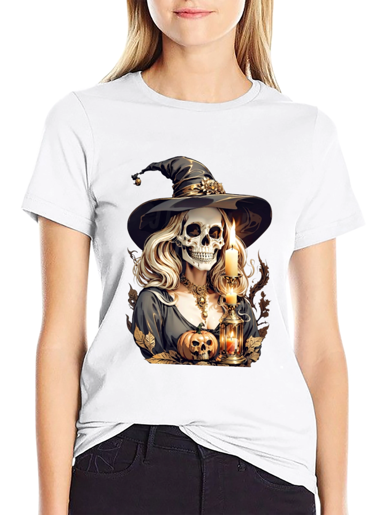 Witch Skeleton Graphic Tee