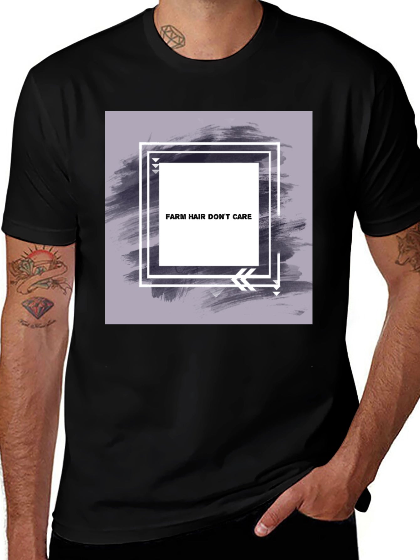 Farm Hair Dont Care Black T-Shirt