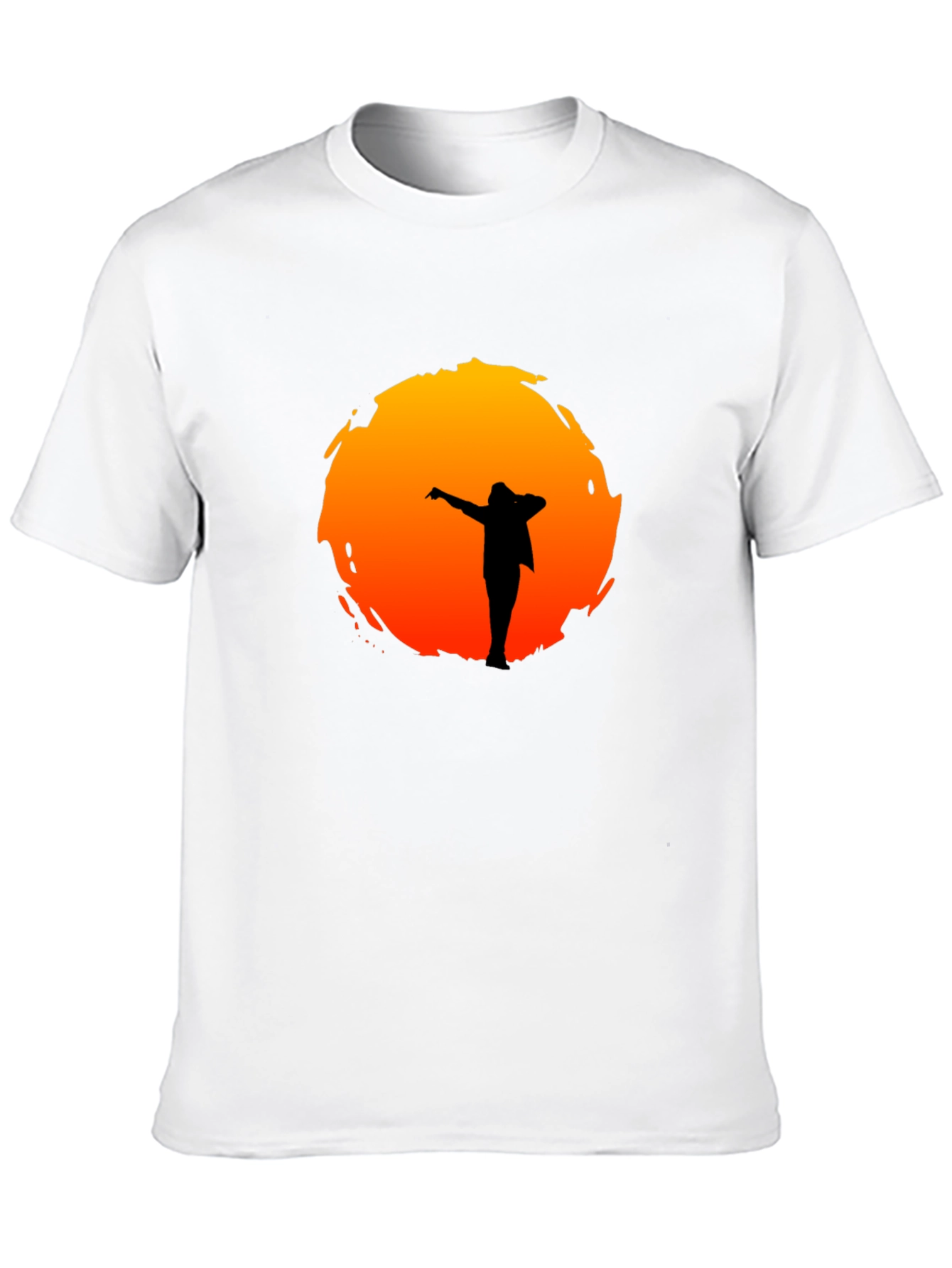 Silhouette Sunset Graphic Tee - Stylish Black T-Shirt