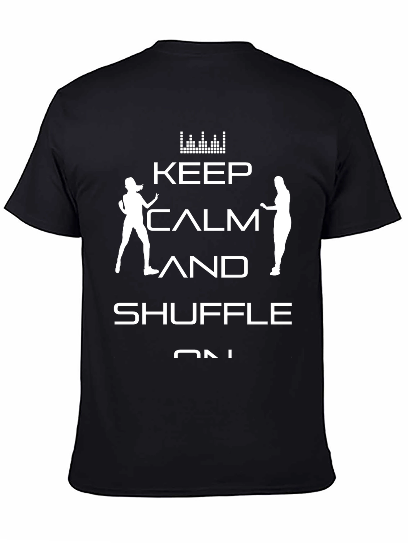 Keep Calm and Shuffle On Black T-Shirt