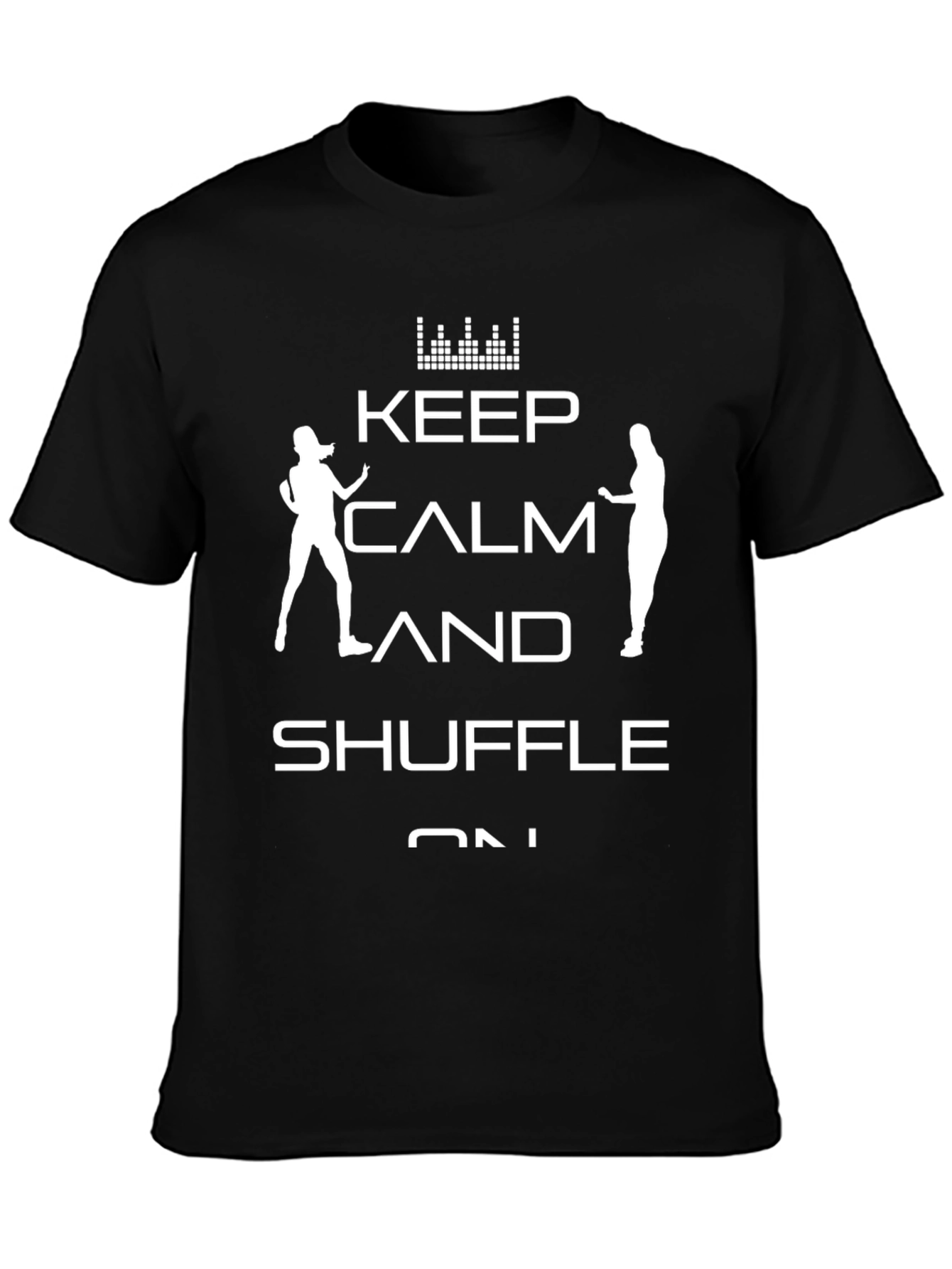 Keep Calm and Shuffle On Black T-Shirt