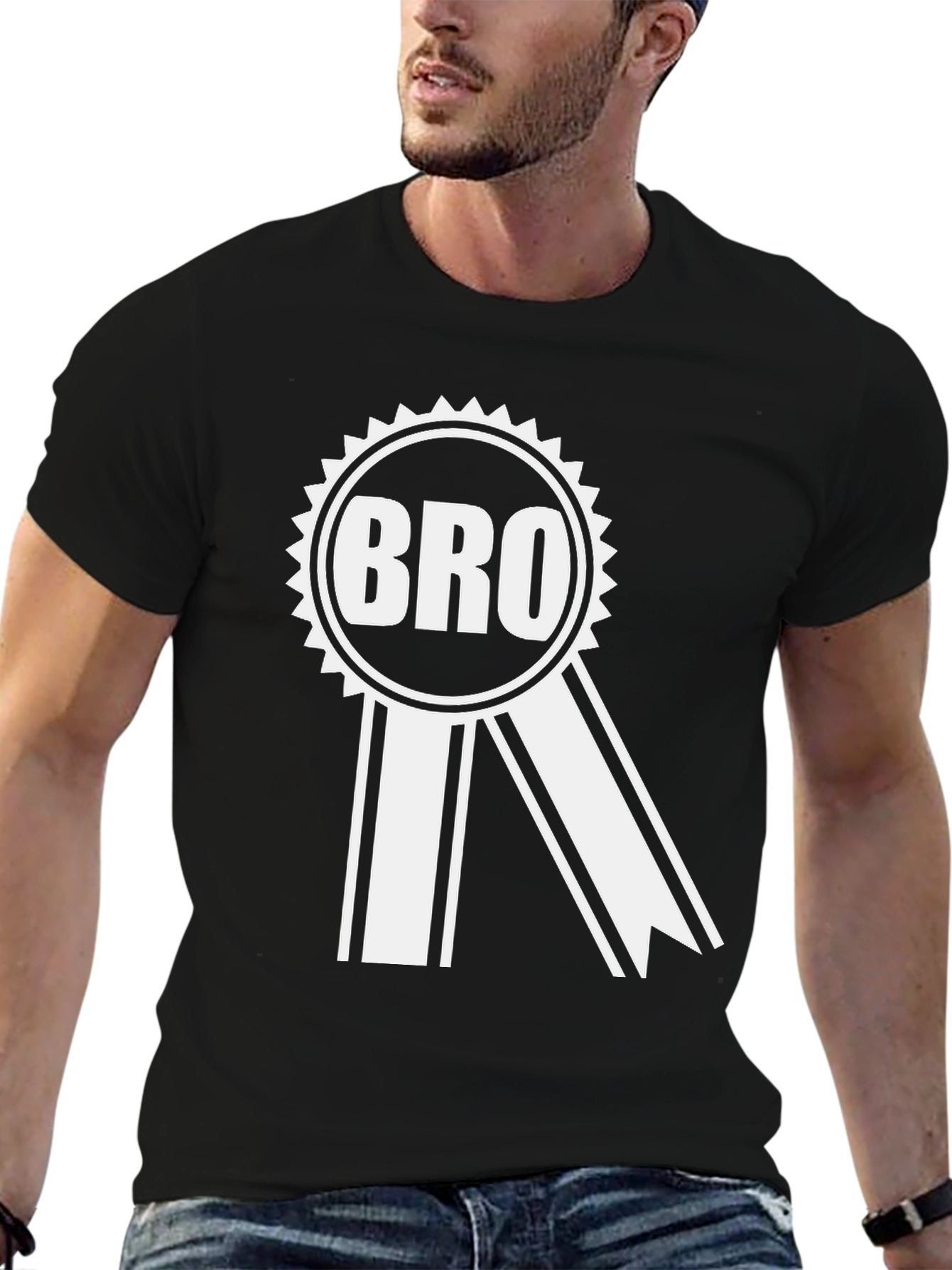 Bro Ribbon Graphic Tee - Cool Casual T-Shirt