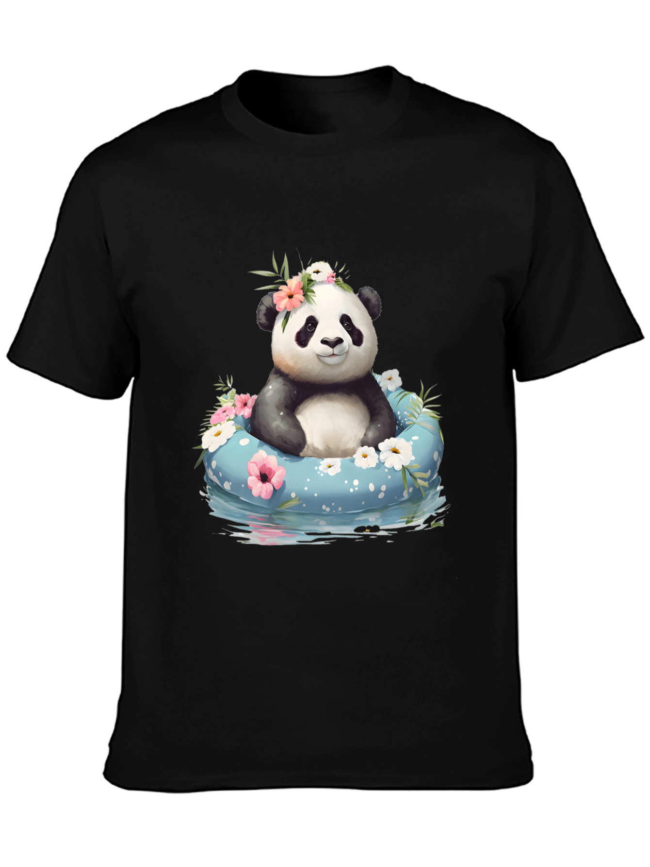 Panda in Pool T-Shirt