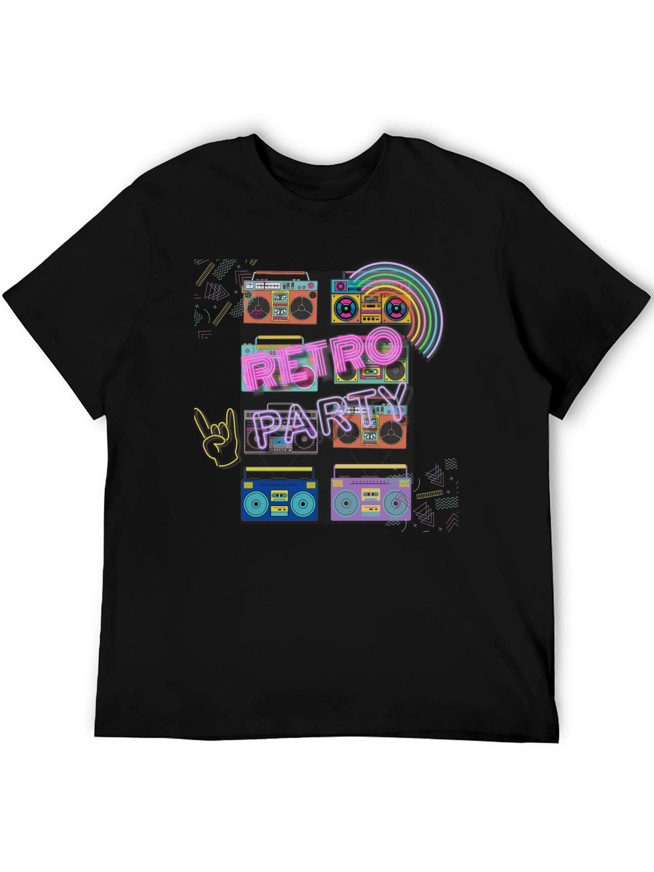 Retro Party Boombox T-Shirt - 80s Throwback Style!