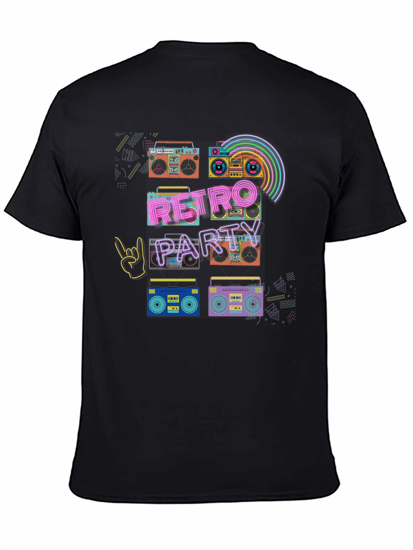 Retro Party Boombox T-Shirt - 80s Throwback Style!