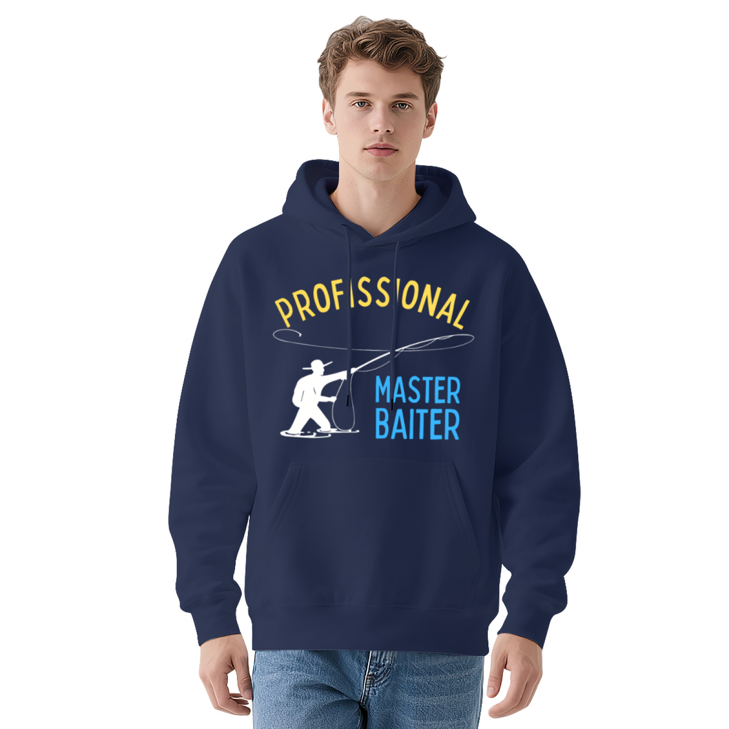 Graphic Pullover Hoodie: Professional Masterbaiter Text, Casual Wear