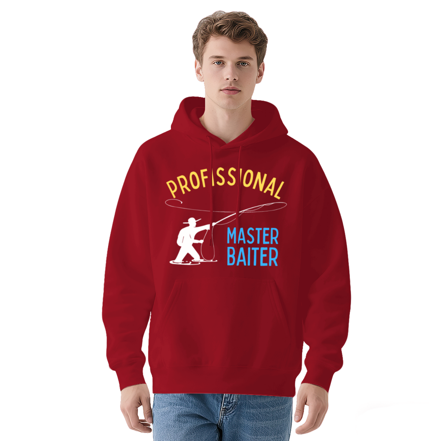 Graphic Pullover Hoodie: Professional Masterbaiter Text, Casual Wear