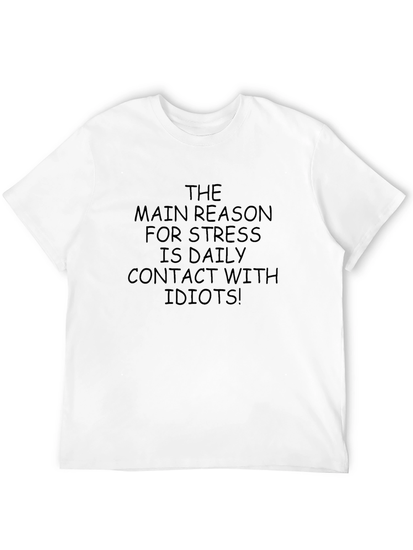 Stressful Daily Contact T-Shirt - Black Cotton Tee