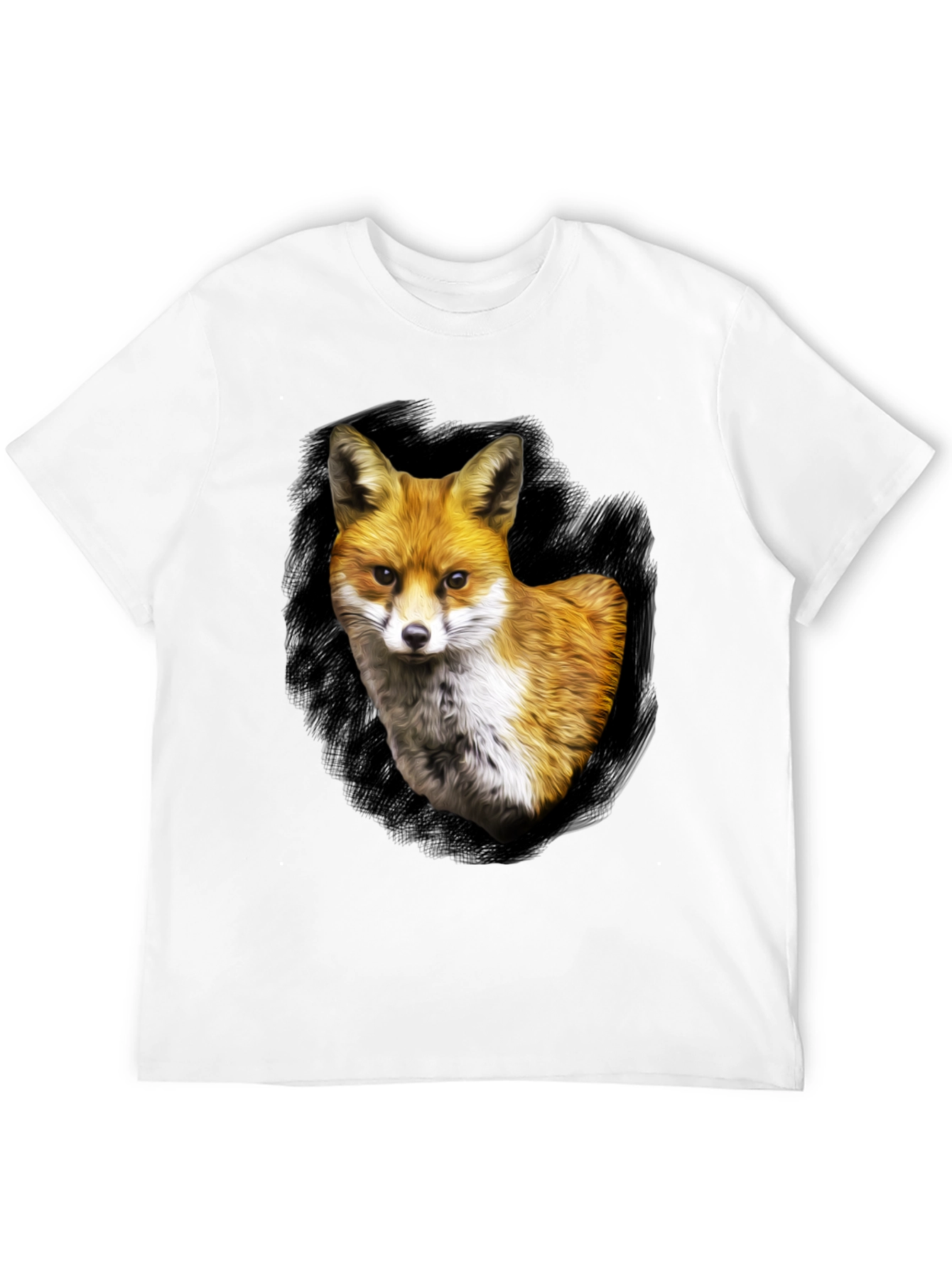 Fox Portrait Graphic Tee - Mens Black T-Shirt