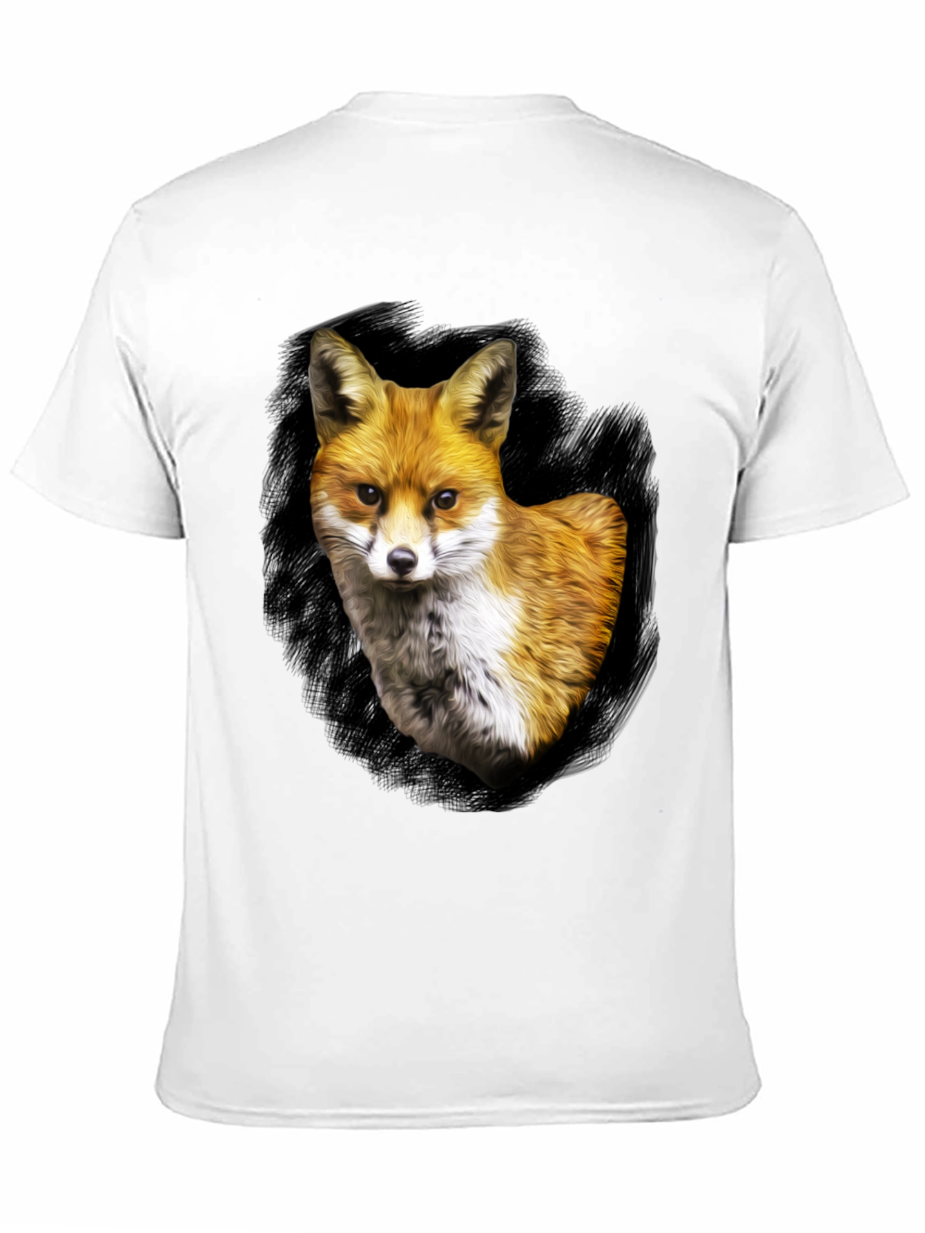 Fox Portrait Graphic Tee - Mens Black T-Shirt