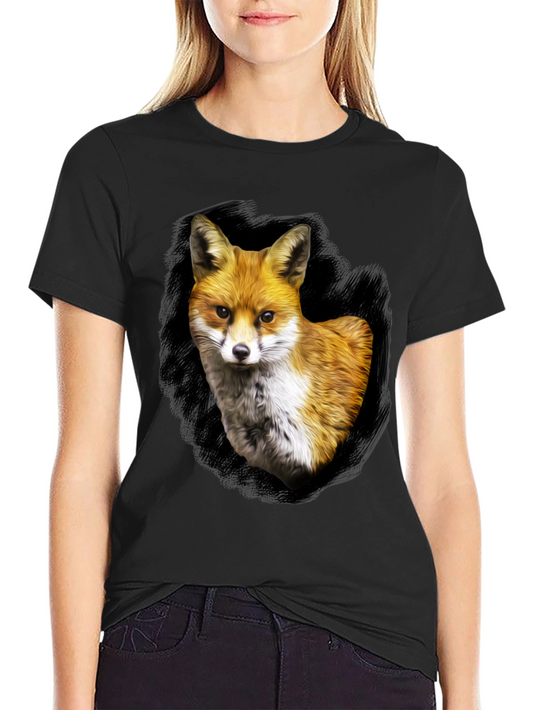 Fox Portrait Graphic Tee - Mens Black T-Shirt