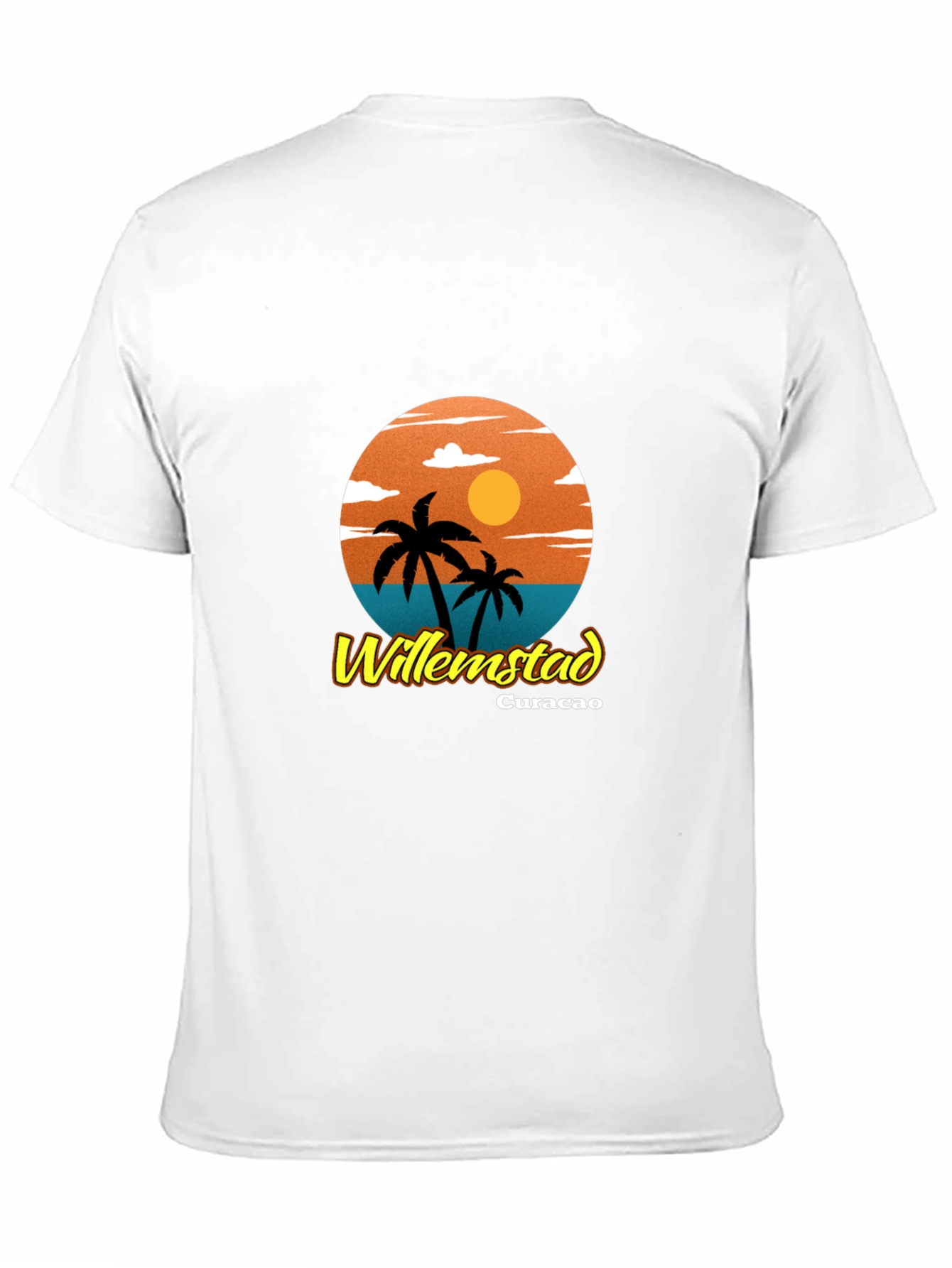 Willemstad Curacao Palm Tree Graphic T-Shirt