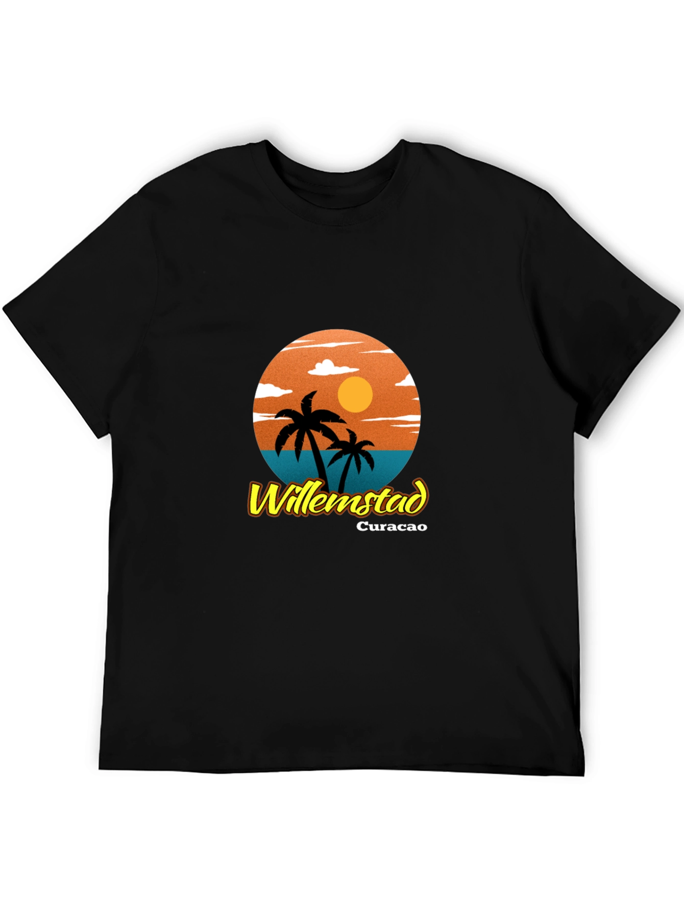 Willemstad Curacao Palm Tree Graphic T-Shirt