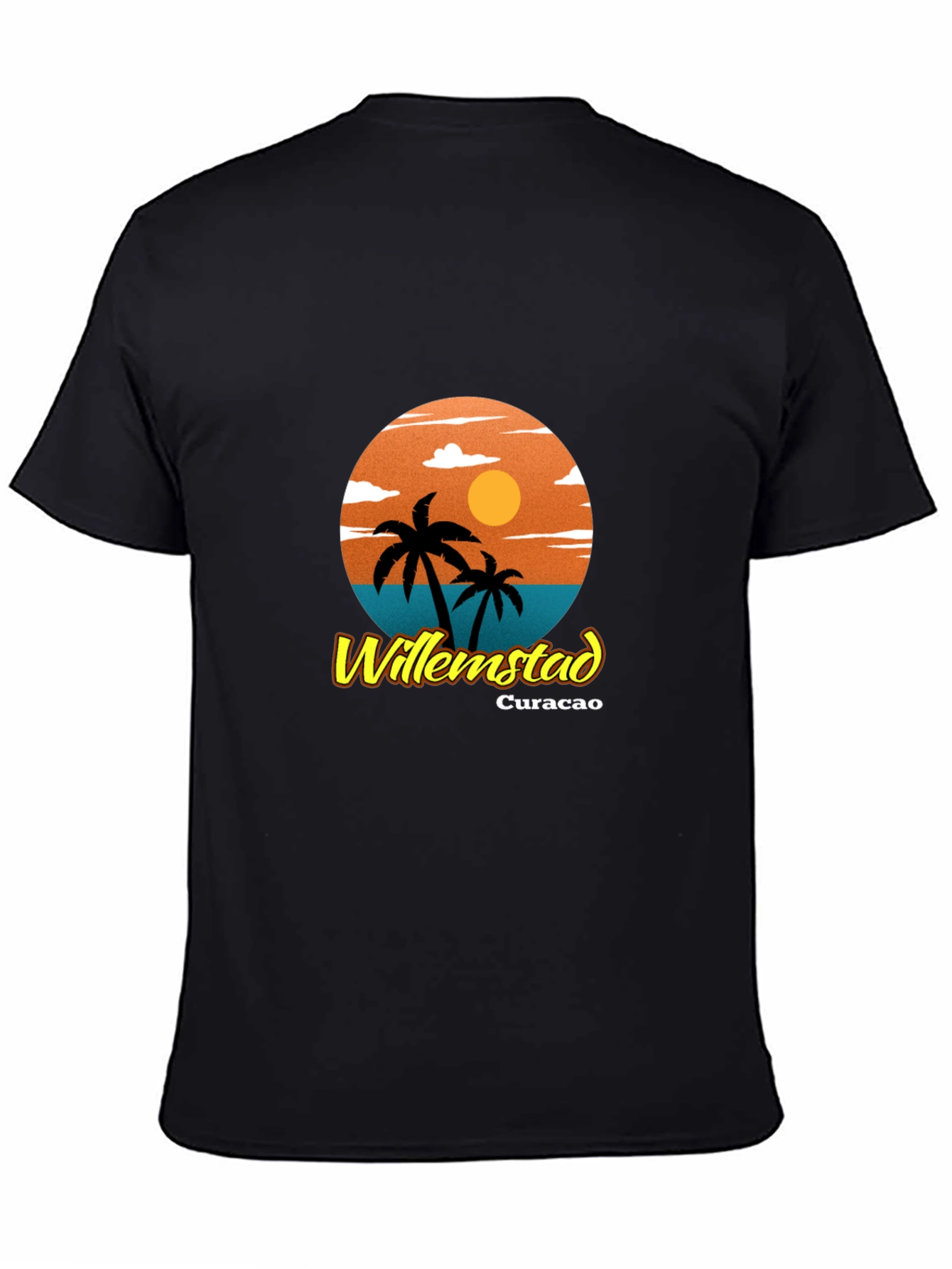 Willemstad Curacao Palm Tree Graphic T-Shirt