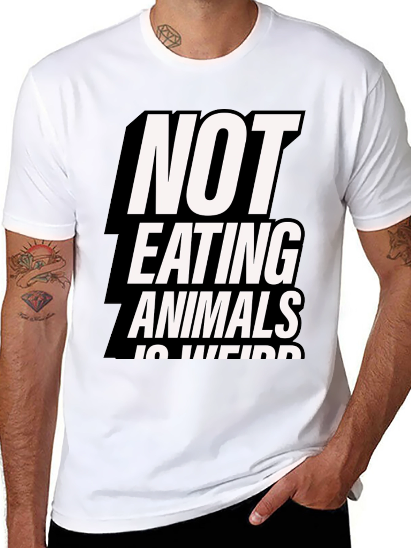 Vegan Statement T-Shirt: Not Eating Animals is Weird