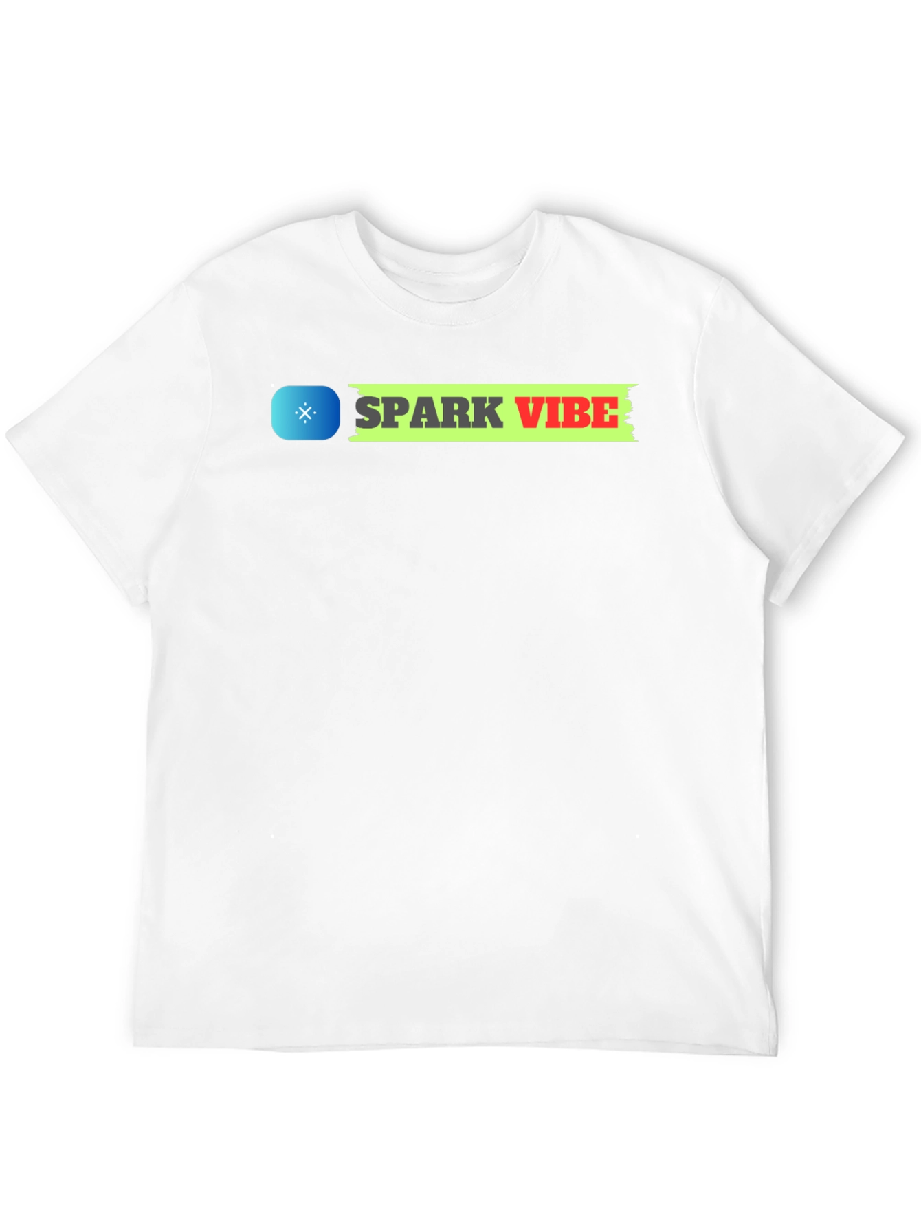 Spark Vibe Black Cotton Graphic Tee