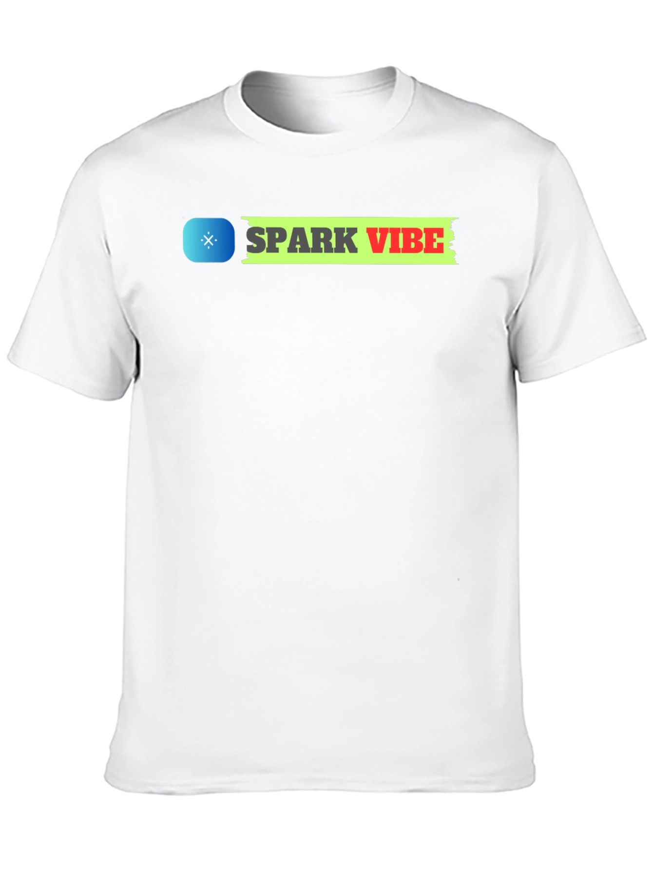Spark Vibe Black Cotton Graphic Tee